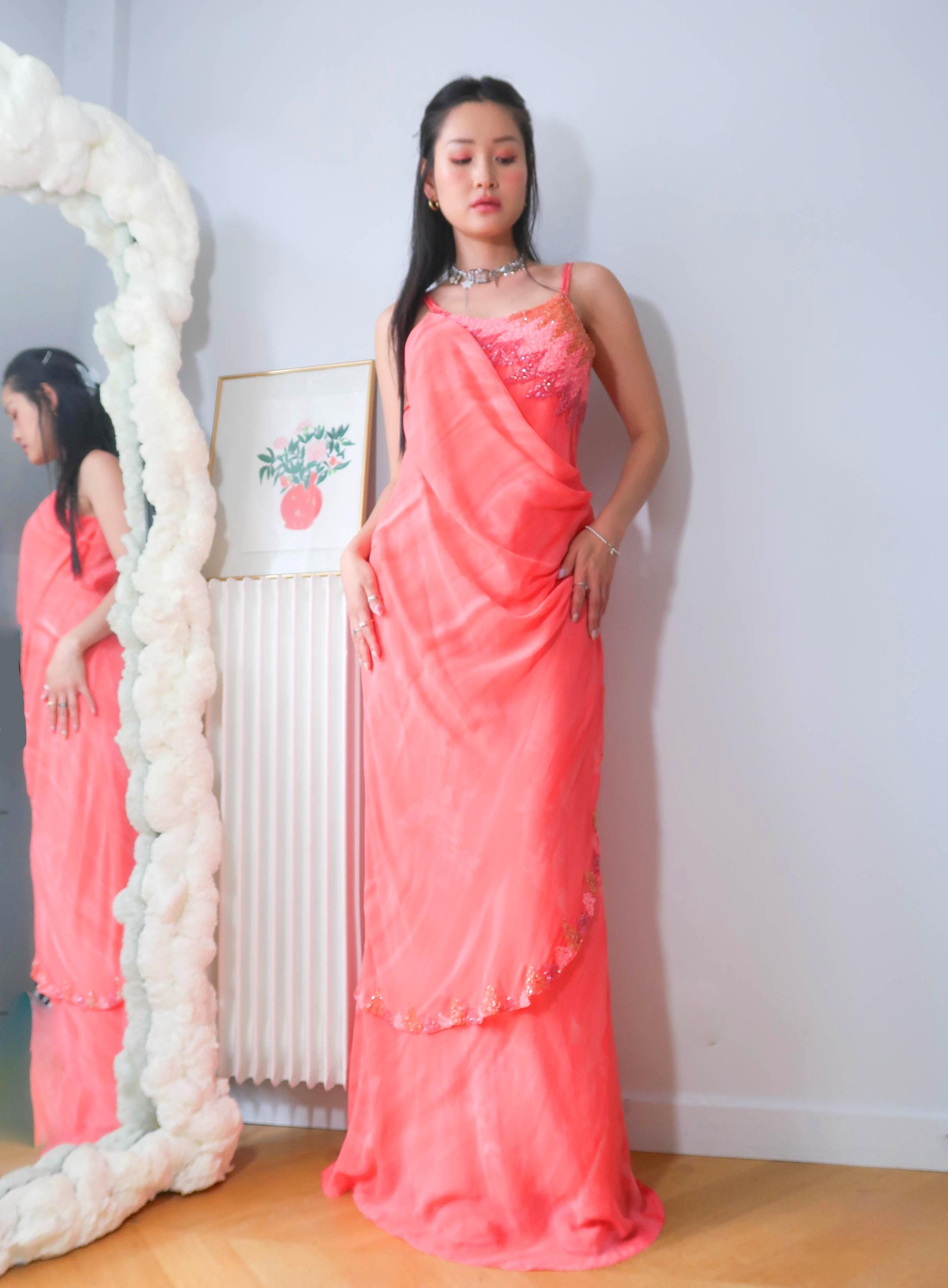 Vintage Party Glam Elegant Chic Beaded Evening Dress