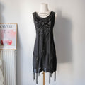 Vintage Belgian Gatsby inspired Beaded Silk Dress