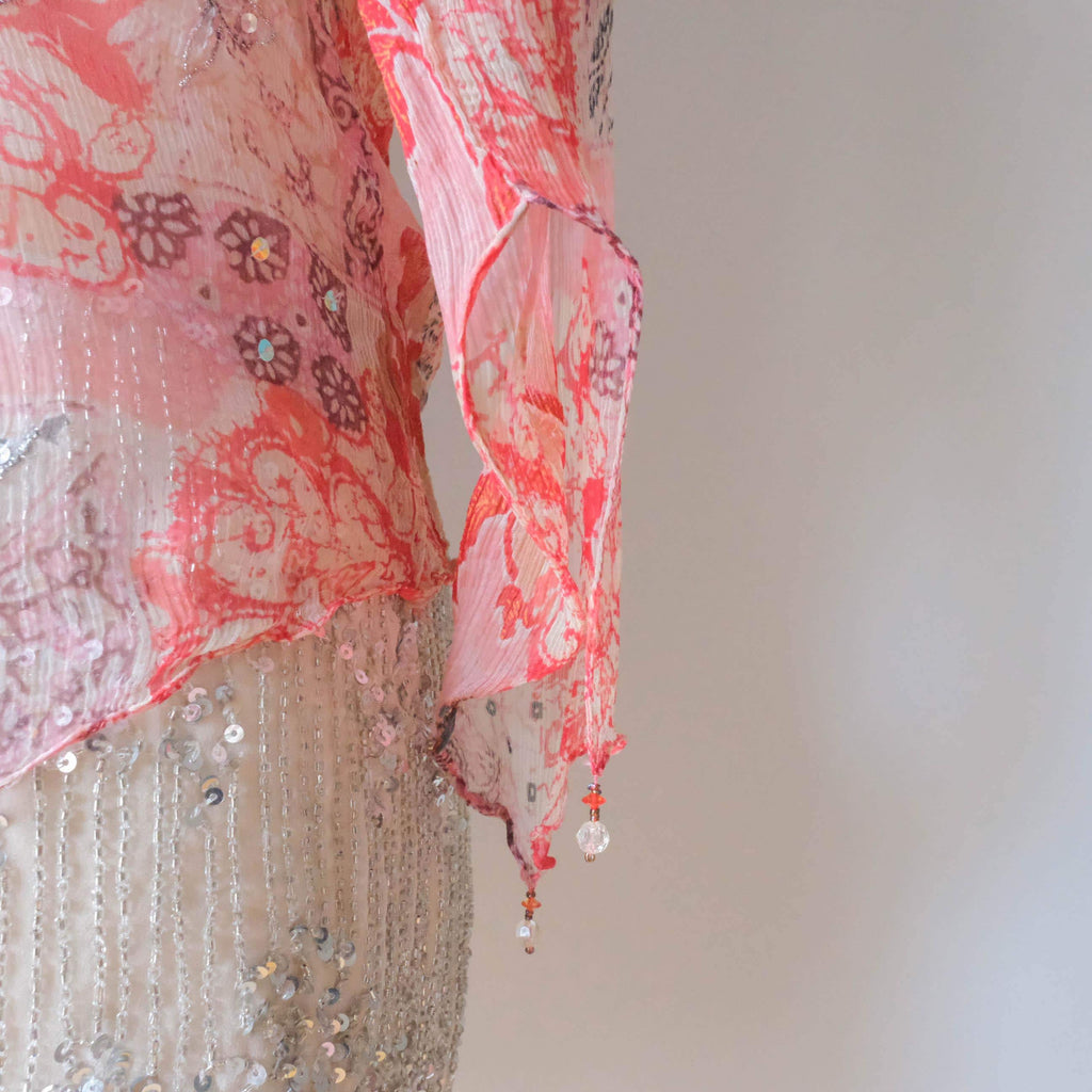 DERHY Vintage Fairy Embellished Sheer Top