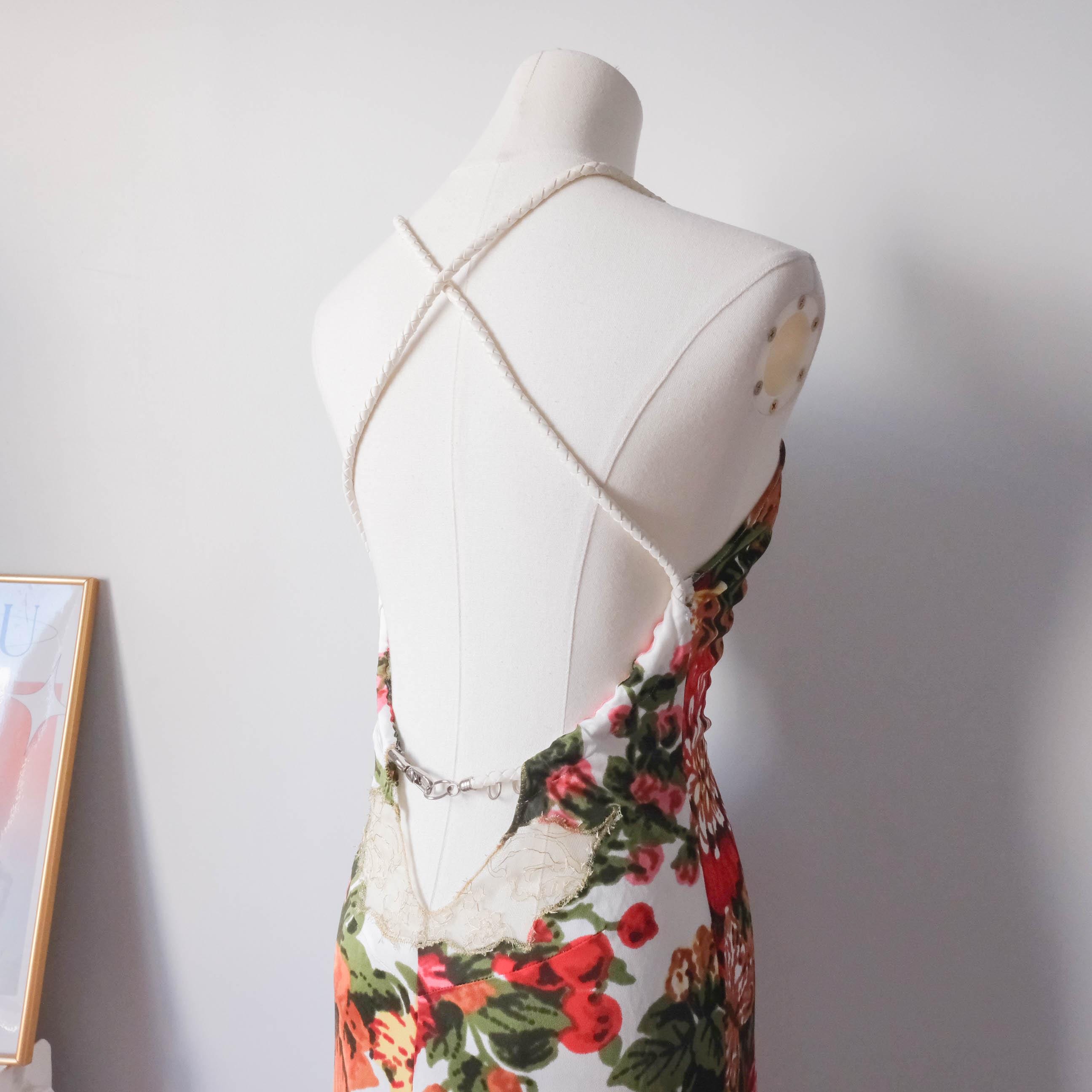 GF GIANFRANCO FERRE Vintage Backless Halter Dress