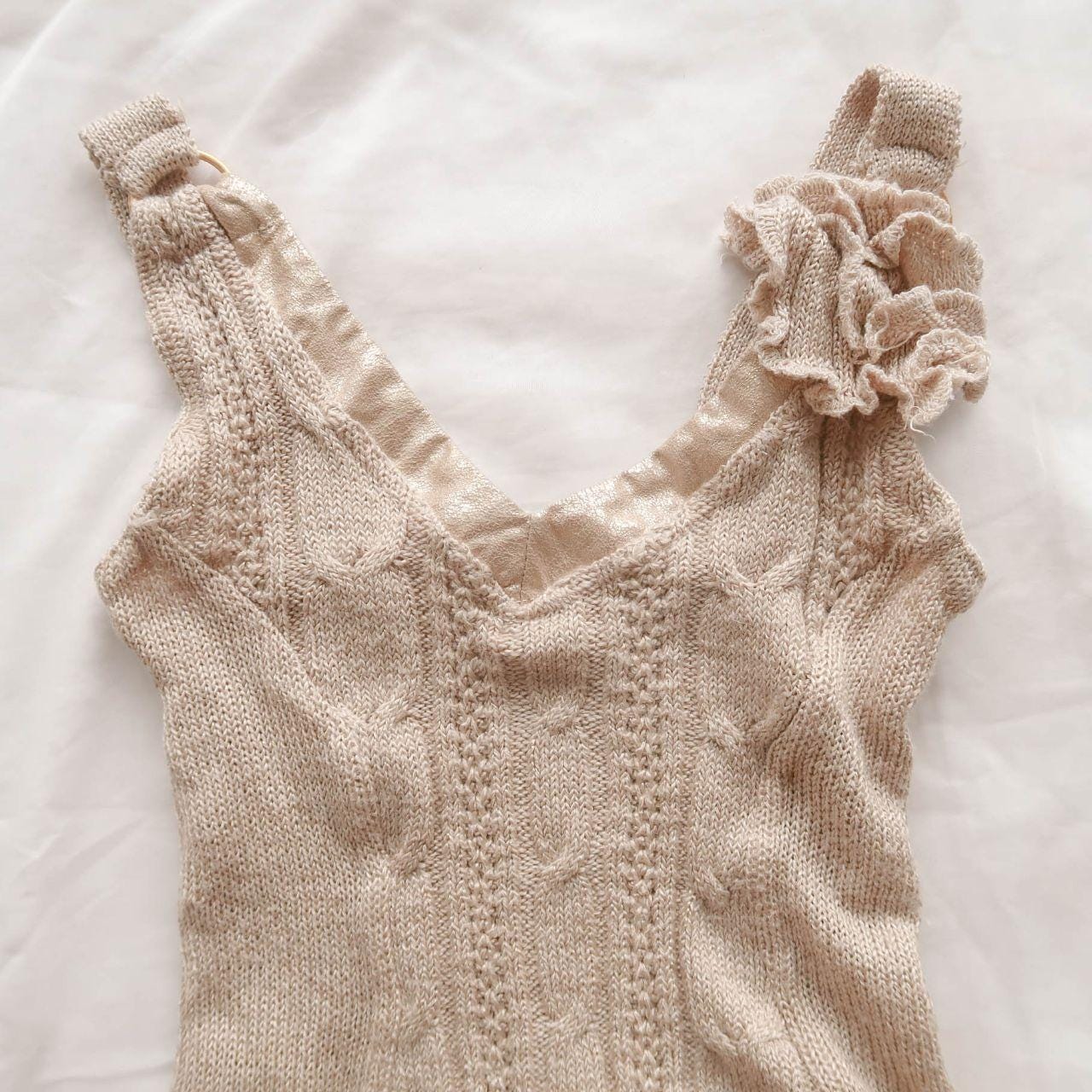 ZONE BLEUE Vintage Fairy Romantic Knit Cami Top