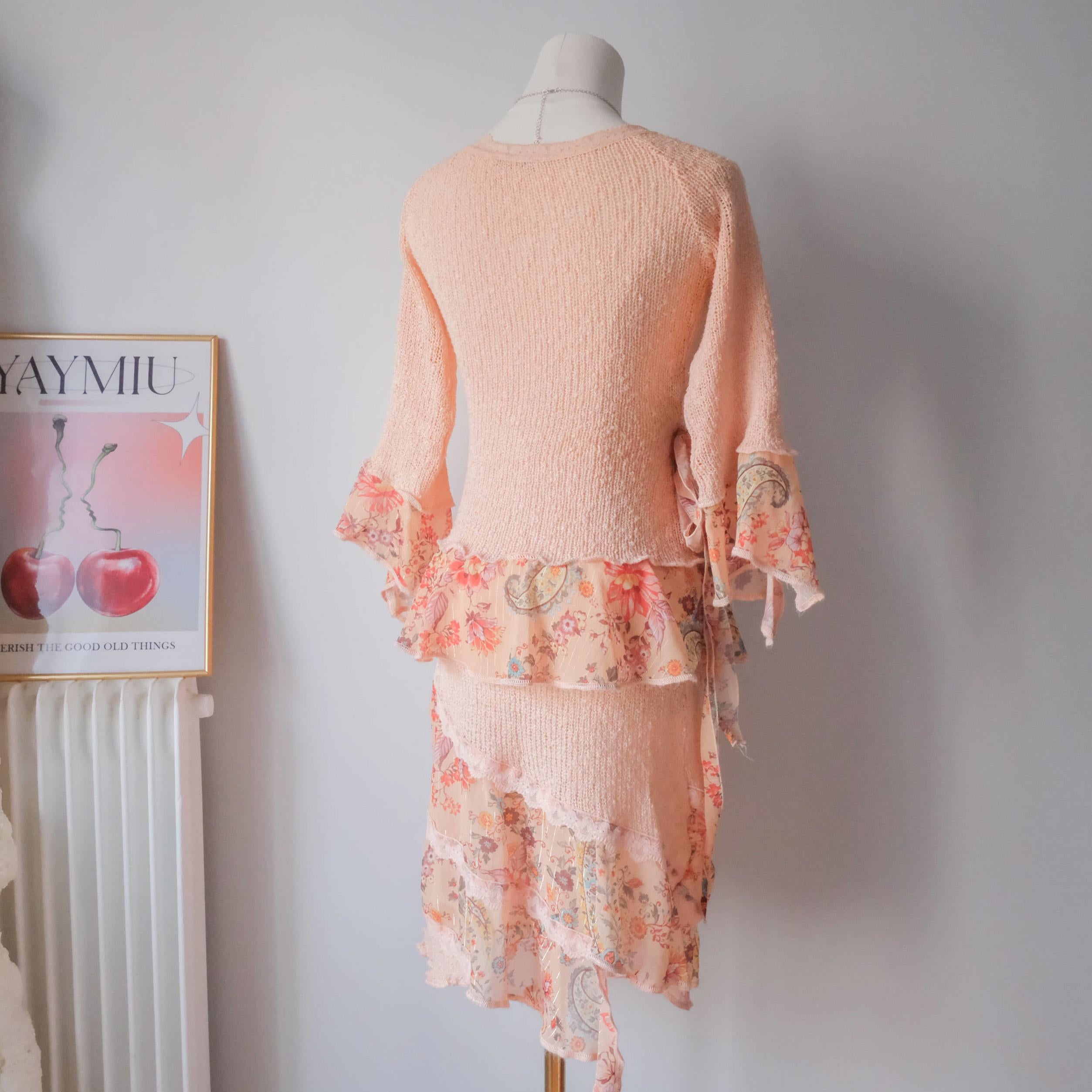 ZONE BLEUE Vintage Fairy Dreamy Knit Skirt Set