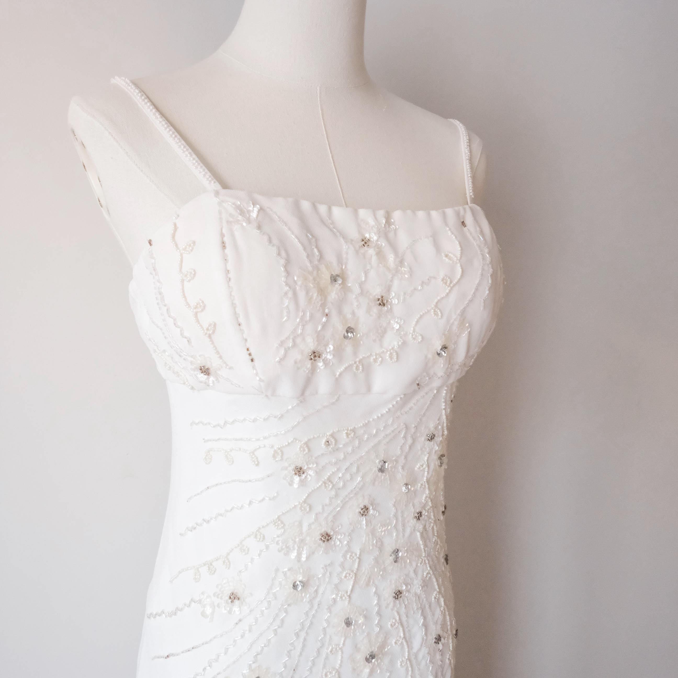 Vintage Gatsby-Era Glam Asymmetrical Embellished Dress