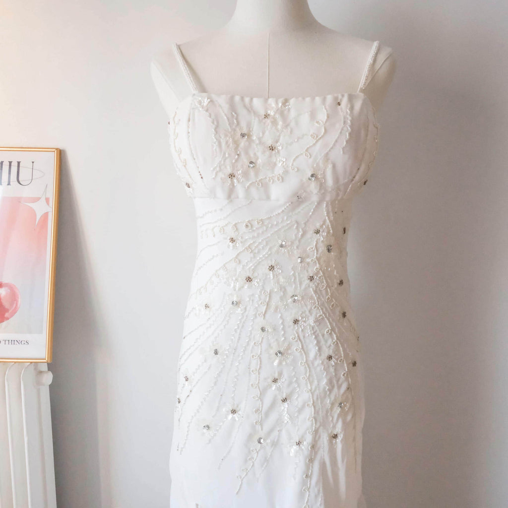 Vintage Gatsby-Era Glam Asymmetrical Embellished Dress