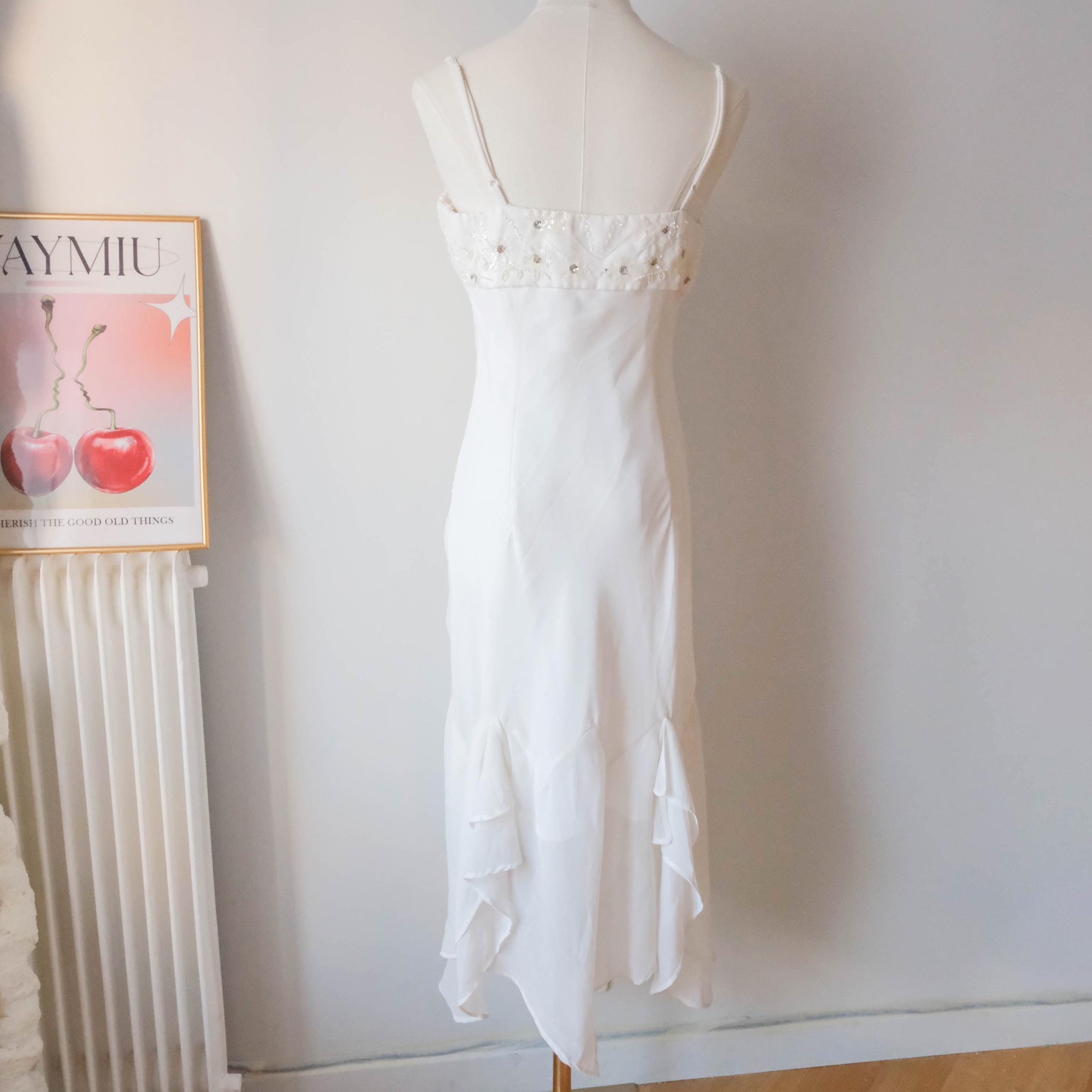Vintage Gatsby-Era Glam Asymmetrical Embellished Dress