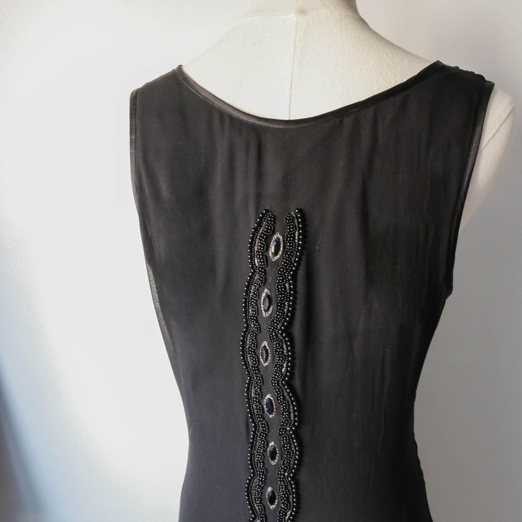 Vintage Belgian Gatsby inspired Beaded Silk Dress