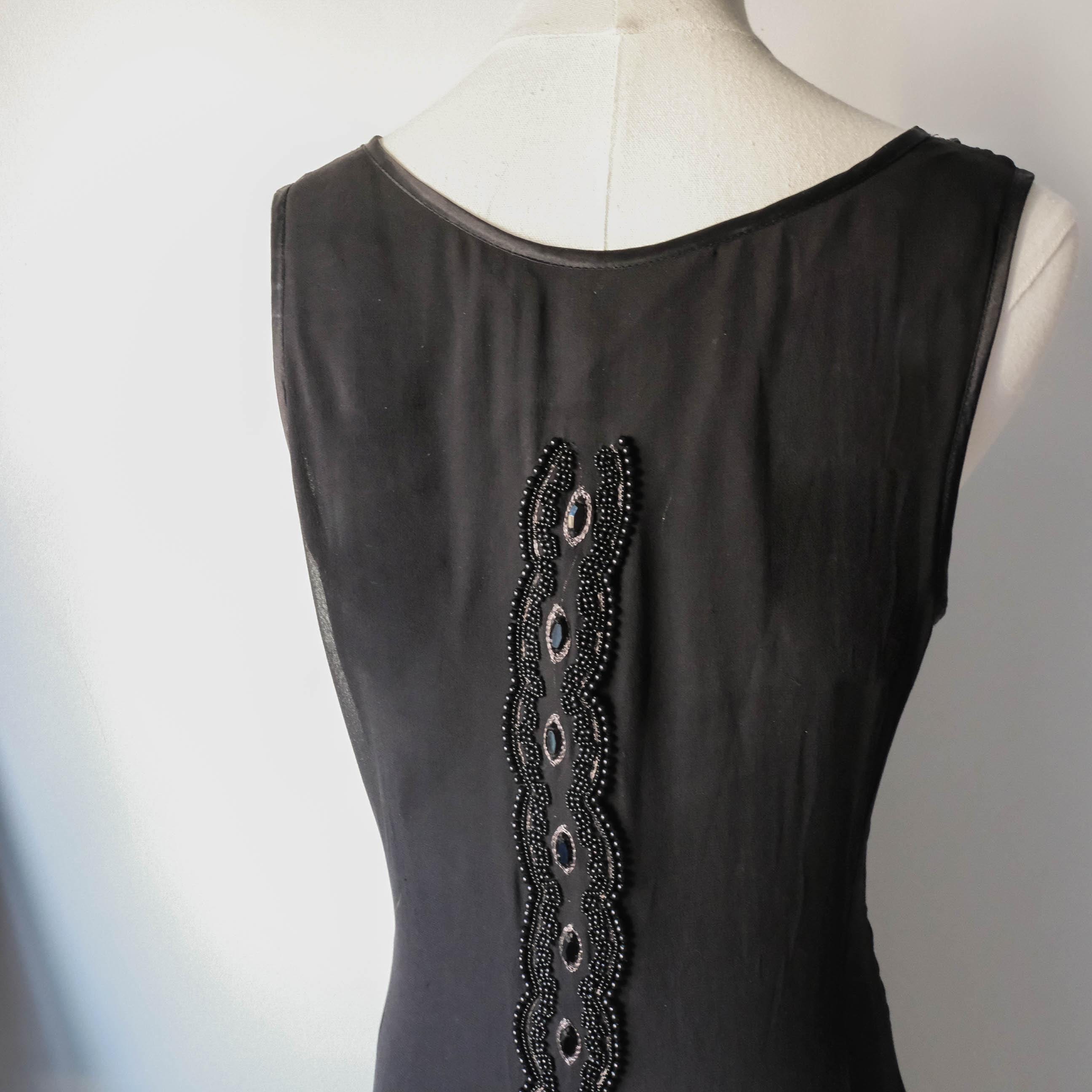 Vintage Belgian Gatsby inspired Beaded Silk Dress