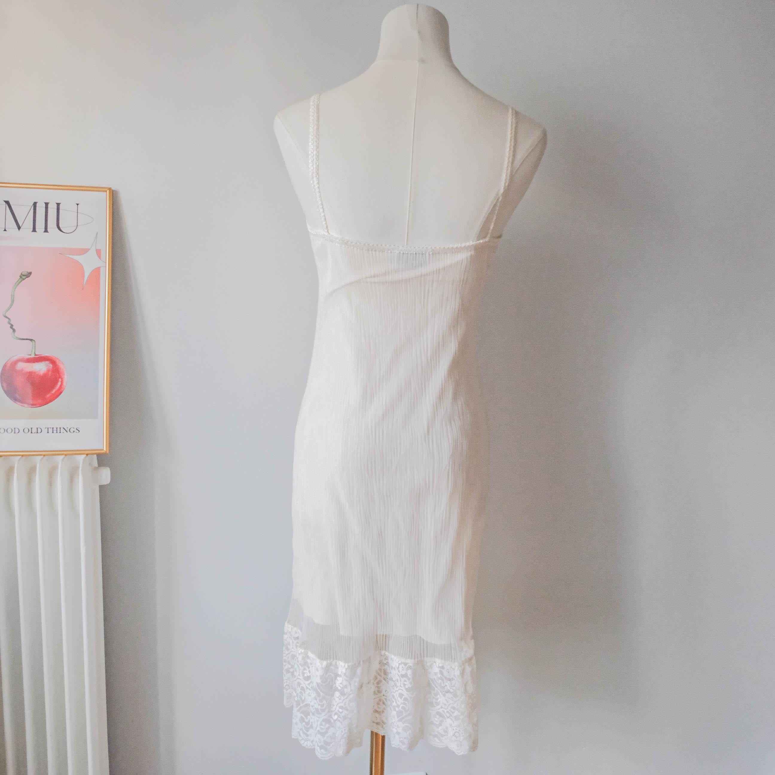 BEL AIR French 90s Lace Slip Dress - Romantic Parisian Effortless Chic