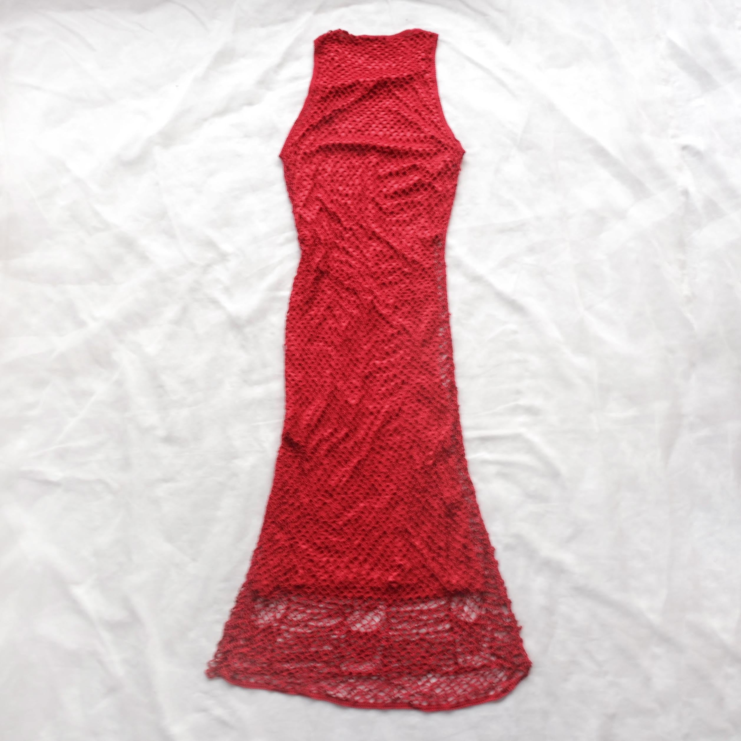 Vintage Party Beaded Crochet Maxi Dress