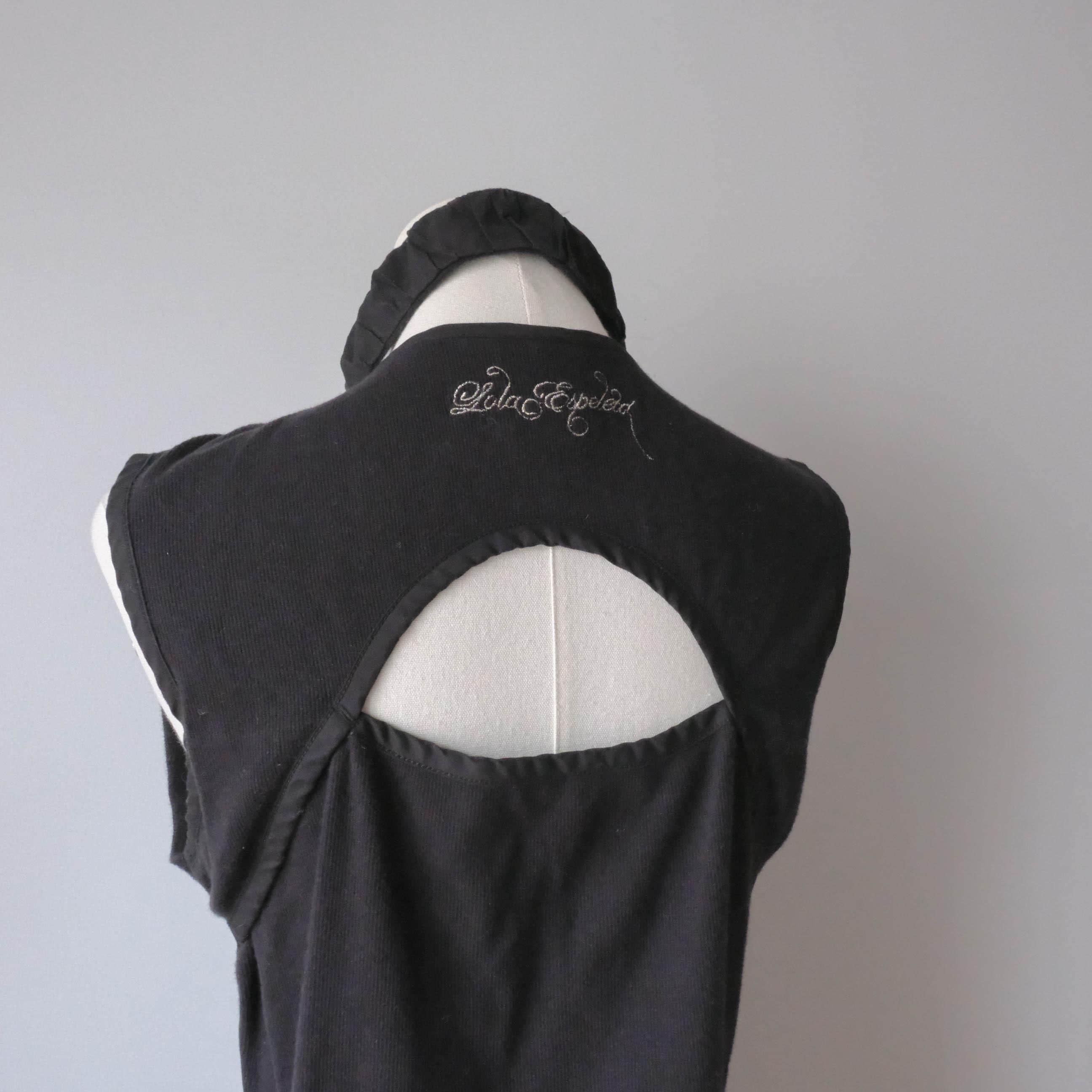 Vintage French Bubble Mini Dress with Cut out back Gorpcore
