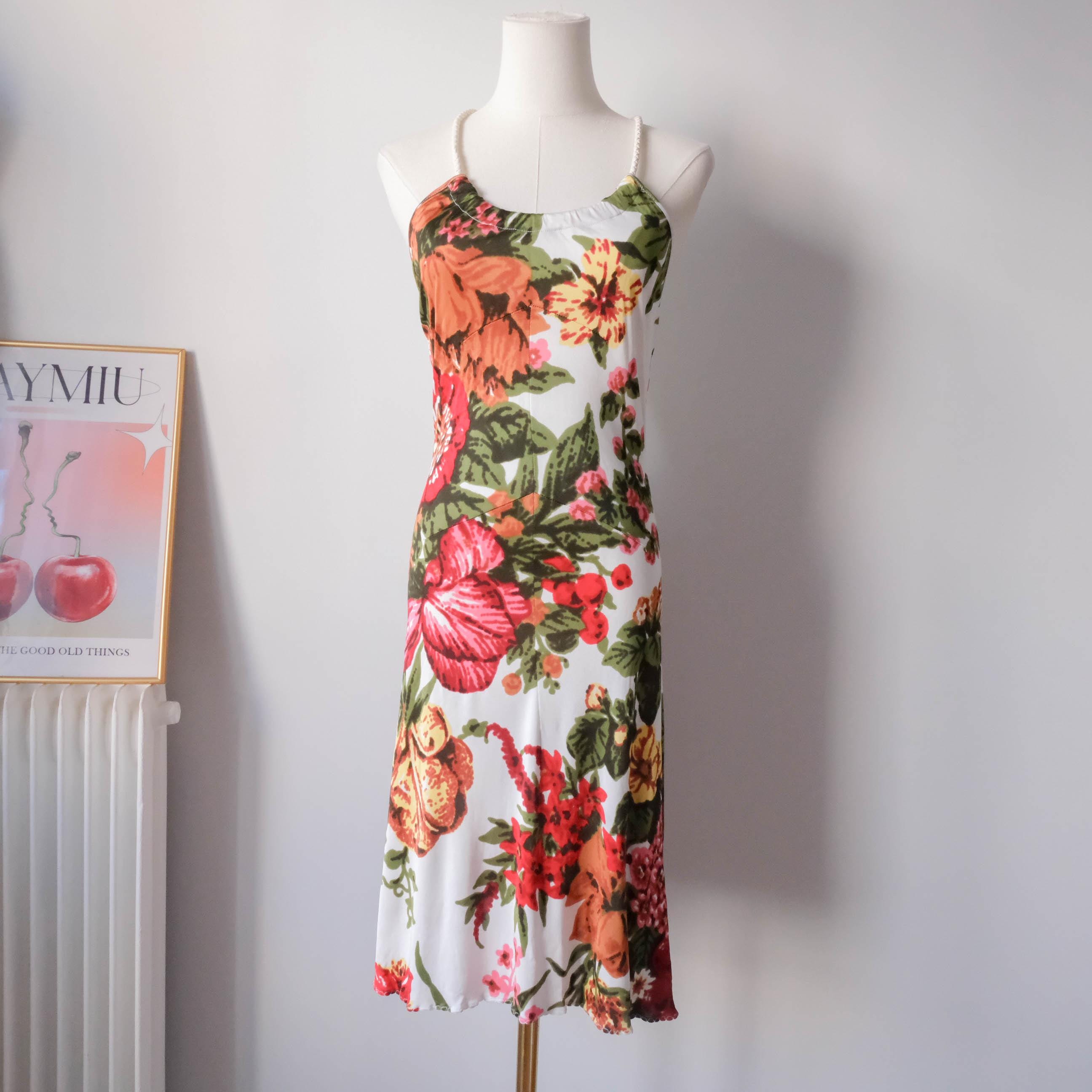 GF GIANFRANCO FERRE Vintage Backless Halter Dress