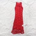 Vintage Party Beaded Crochet Maxi Dress
