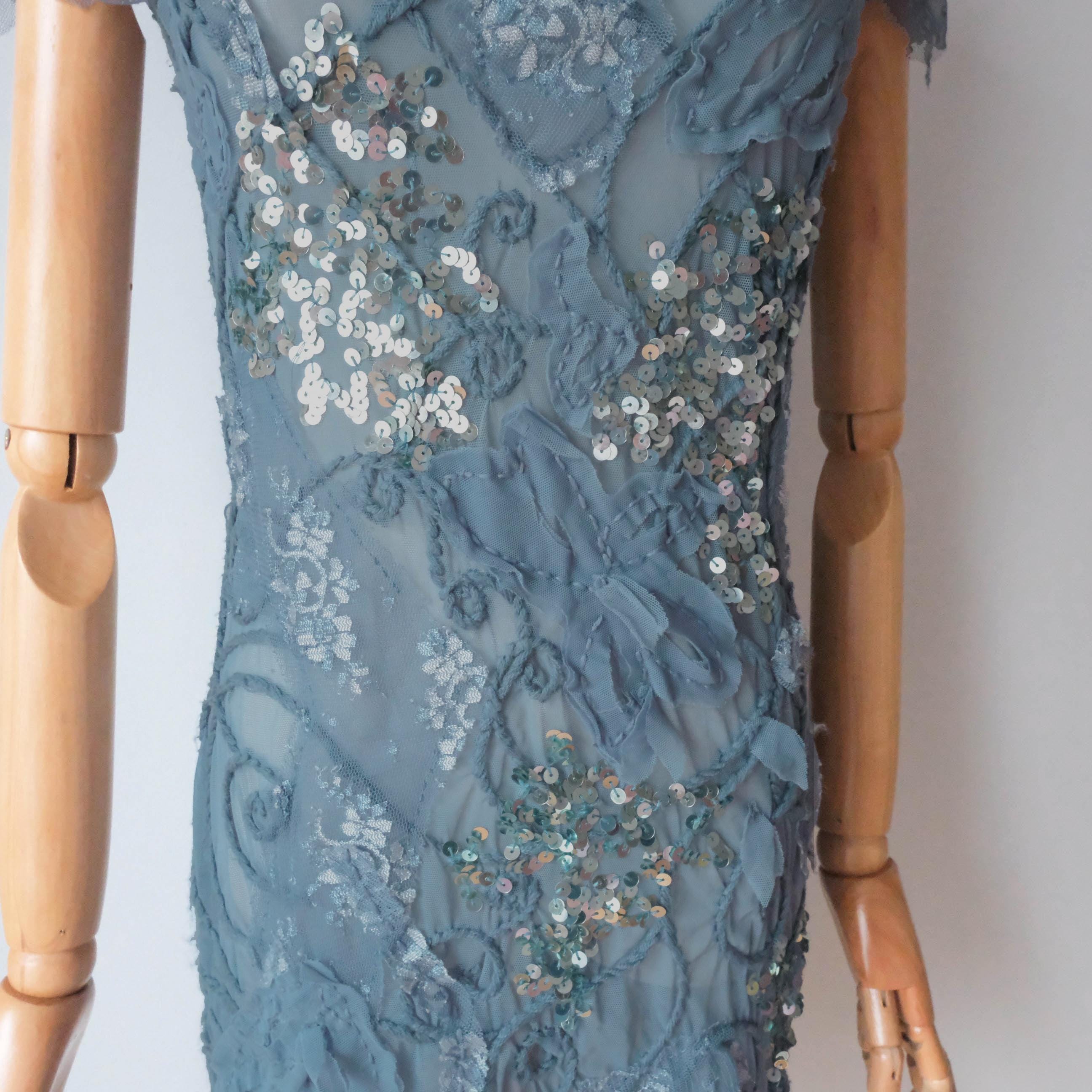 Vintage Embellished Off Shoulder Mini Dress