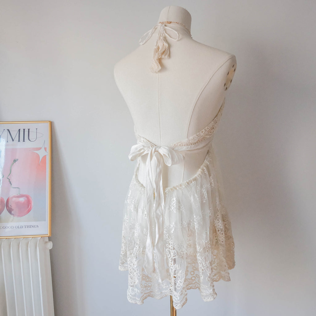 Vintage Fairy Summer Beaded Halter Top