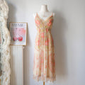 DERHY Vintage Beautiful Cottage Fairy Floral Embellisment Midi Dress