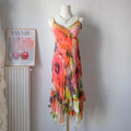 Vintage Asymmetrical Cami Midi Dress