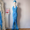 Vintage Beaded Silk Maxi Dress