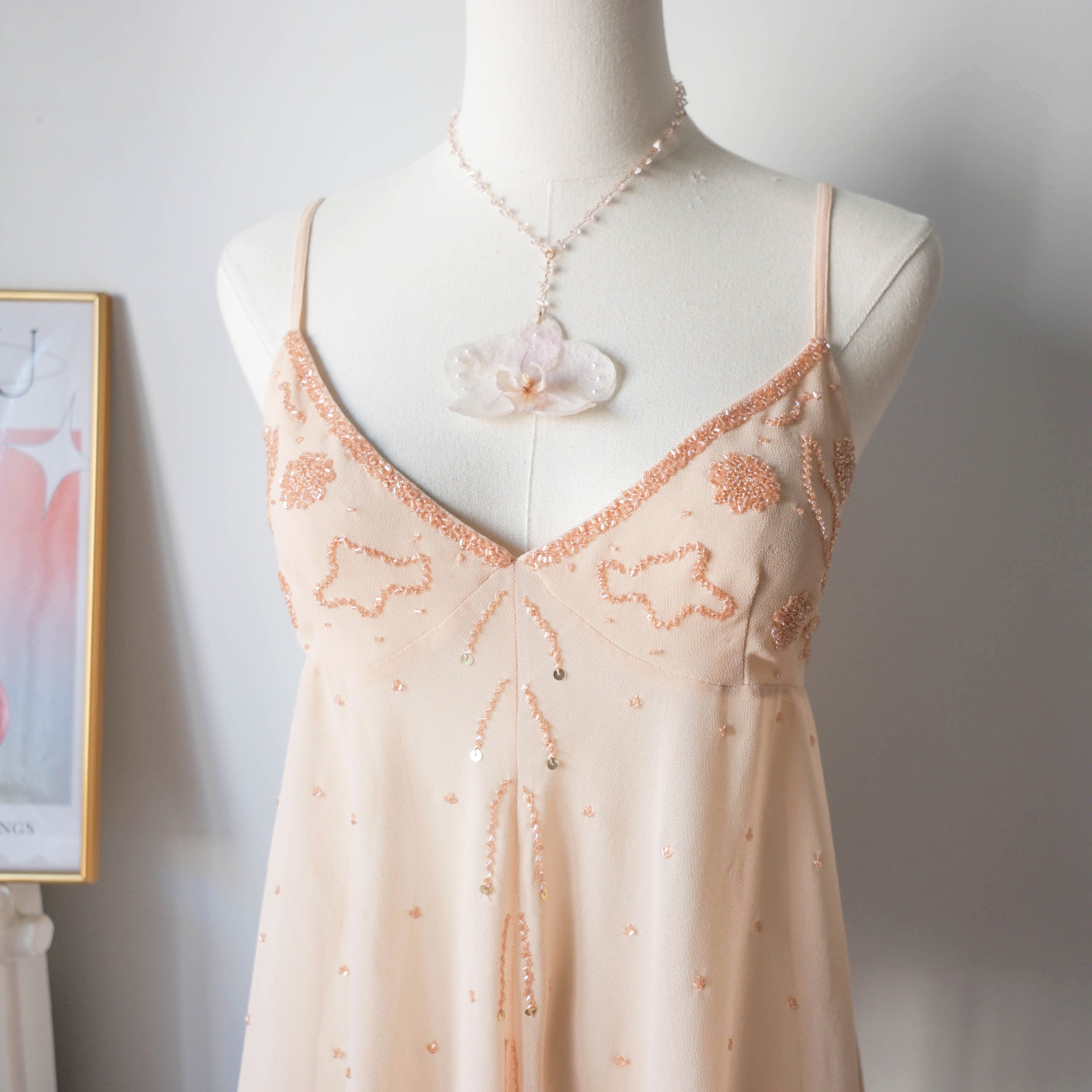 Vintage Fairy Festival Beach Beaded Cami Top