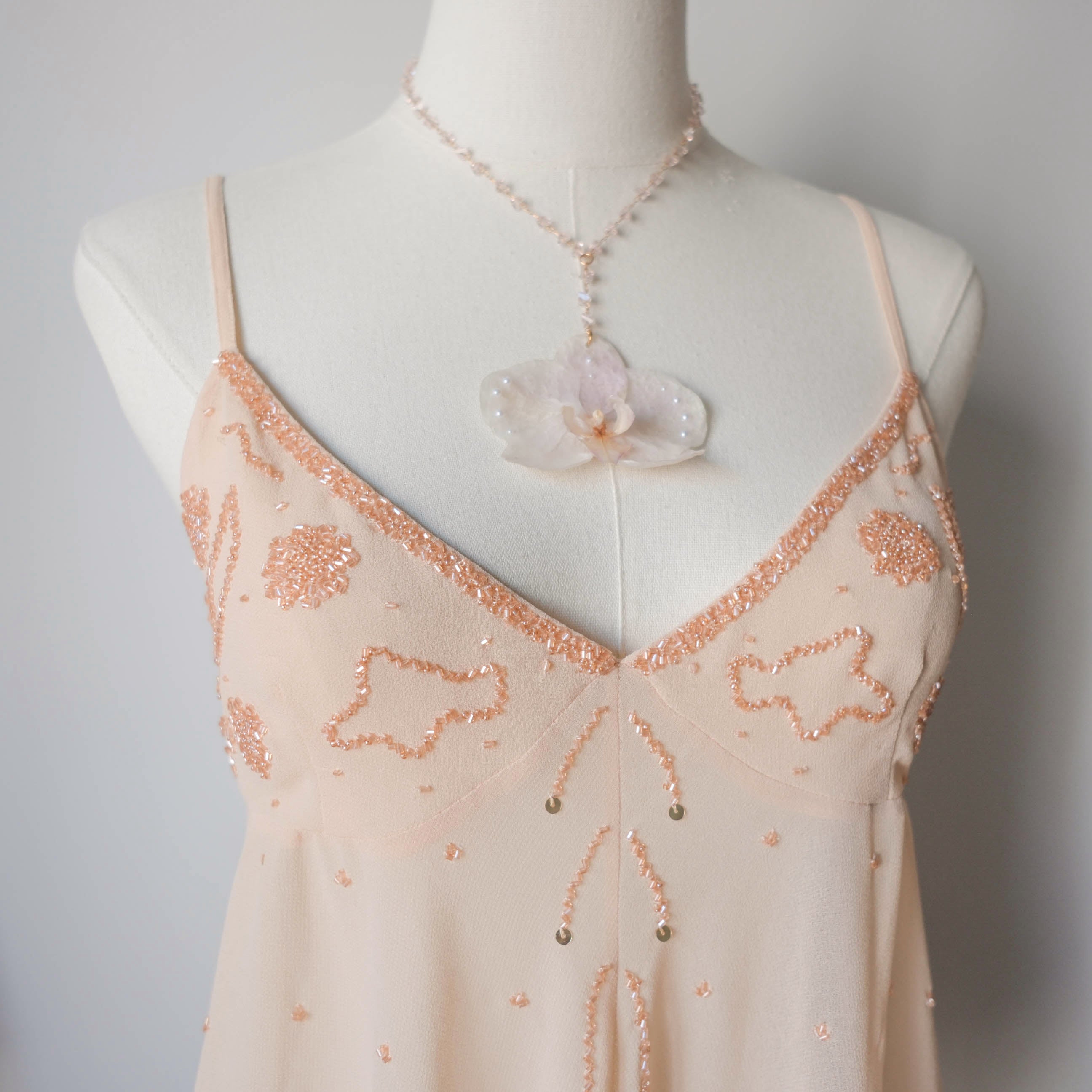 Vintage Fairy Festival Beach Beaded Cami Top