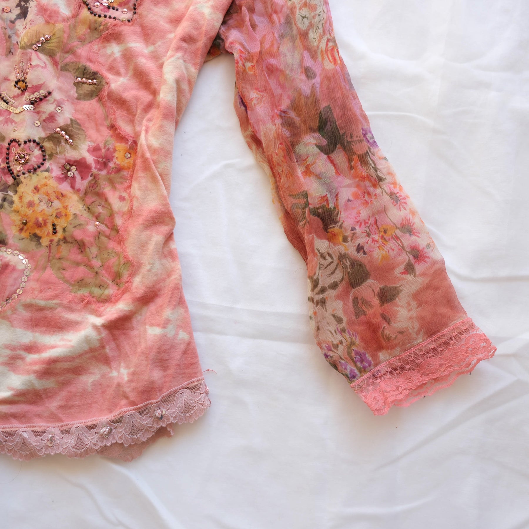 Vintage Cottage Beaded Floral Tshirt