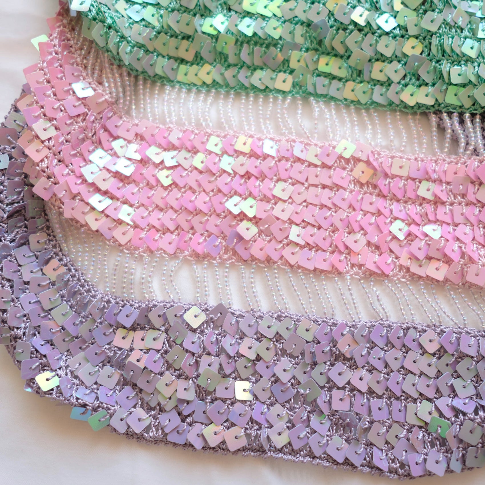 Vintage Rare Crochet Sequins Tank Top