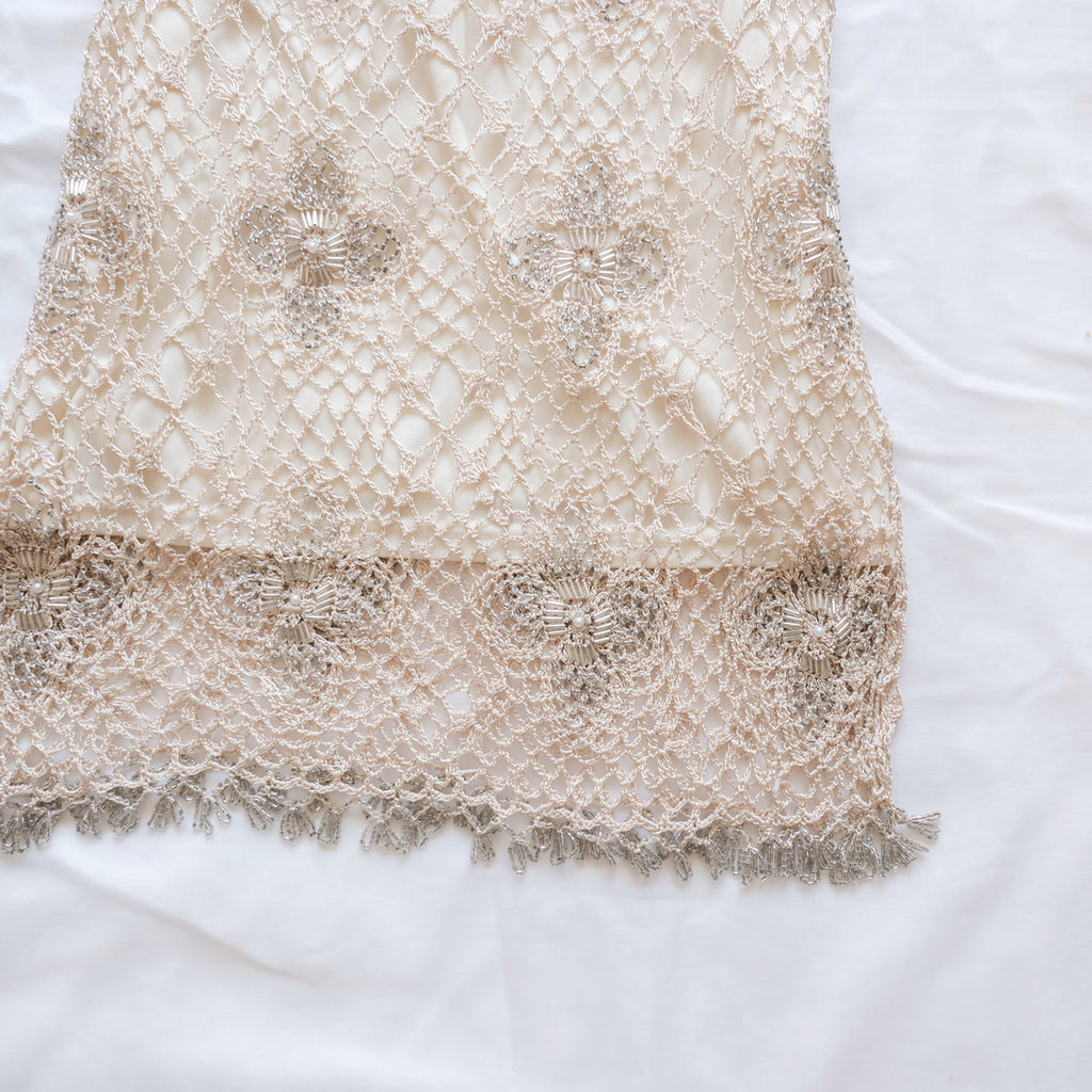 Vintage Beaded Crochet Tank Top Tunic
