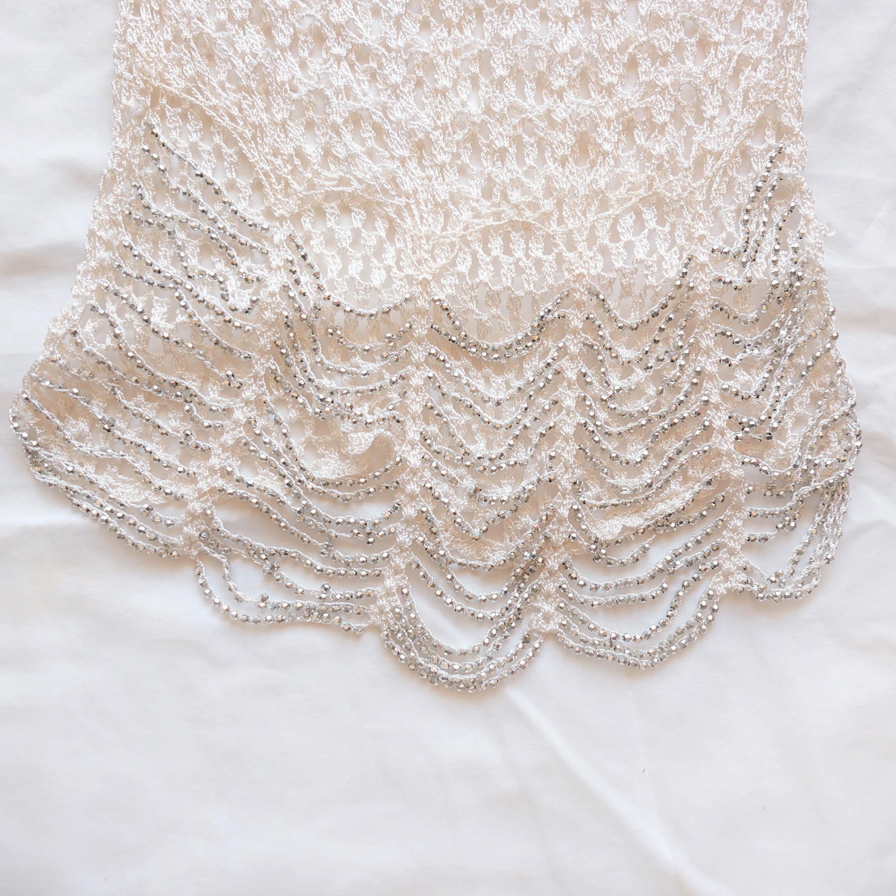 Vintage Sequins Crochet Tank Top