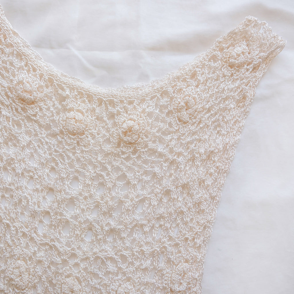 Vintage Sequins Crochet Tank Top