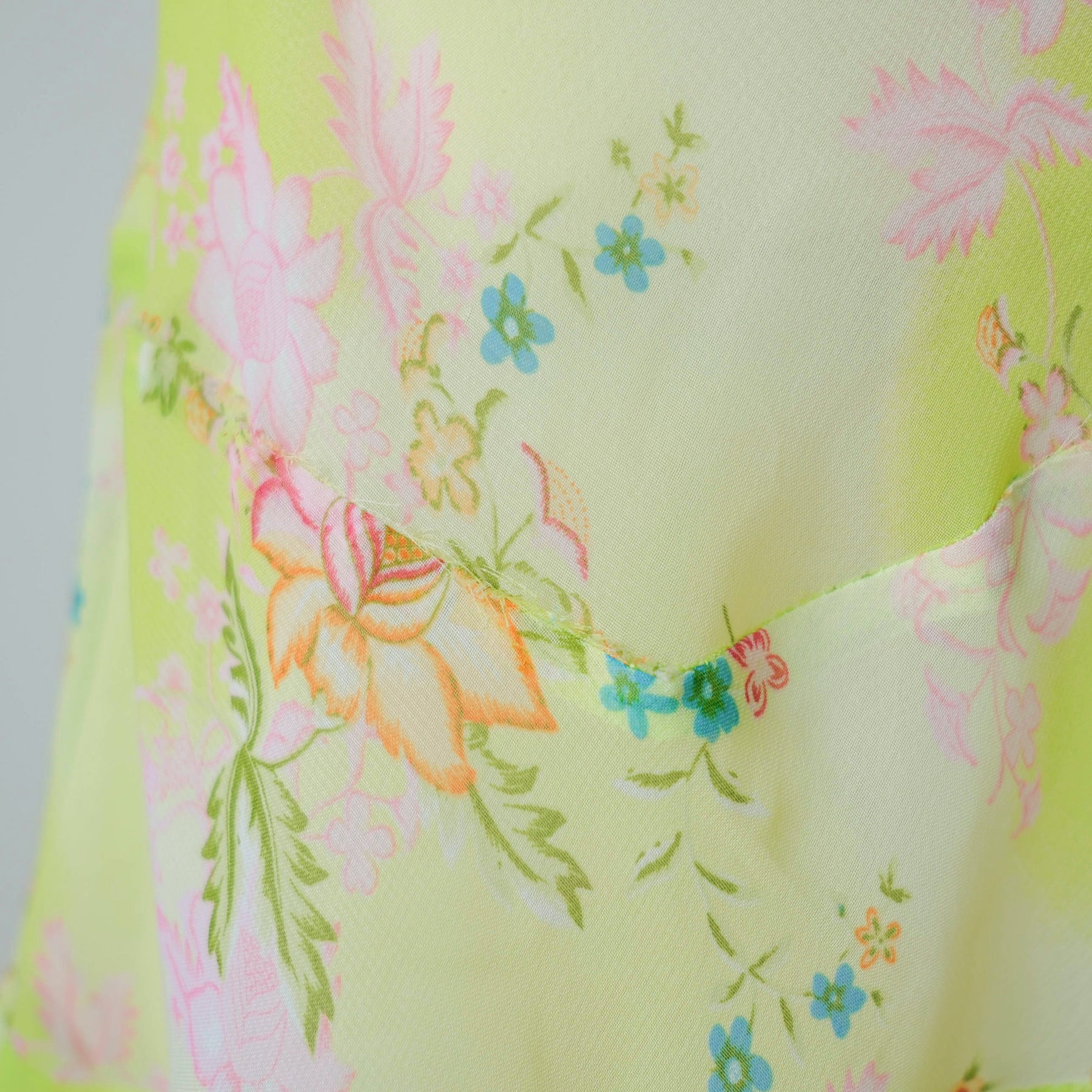 Vintage Summery Flowy Light Floral Slip Dress