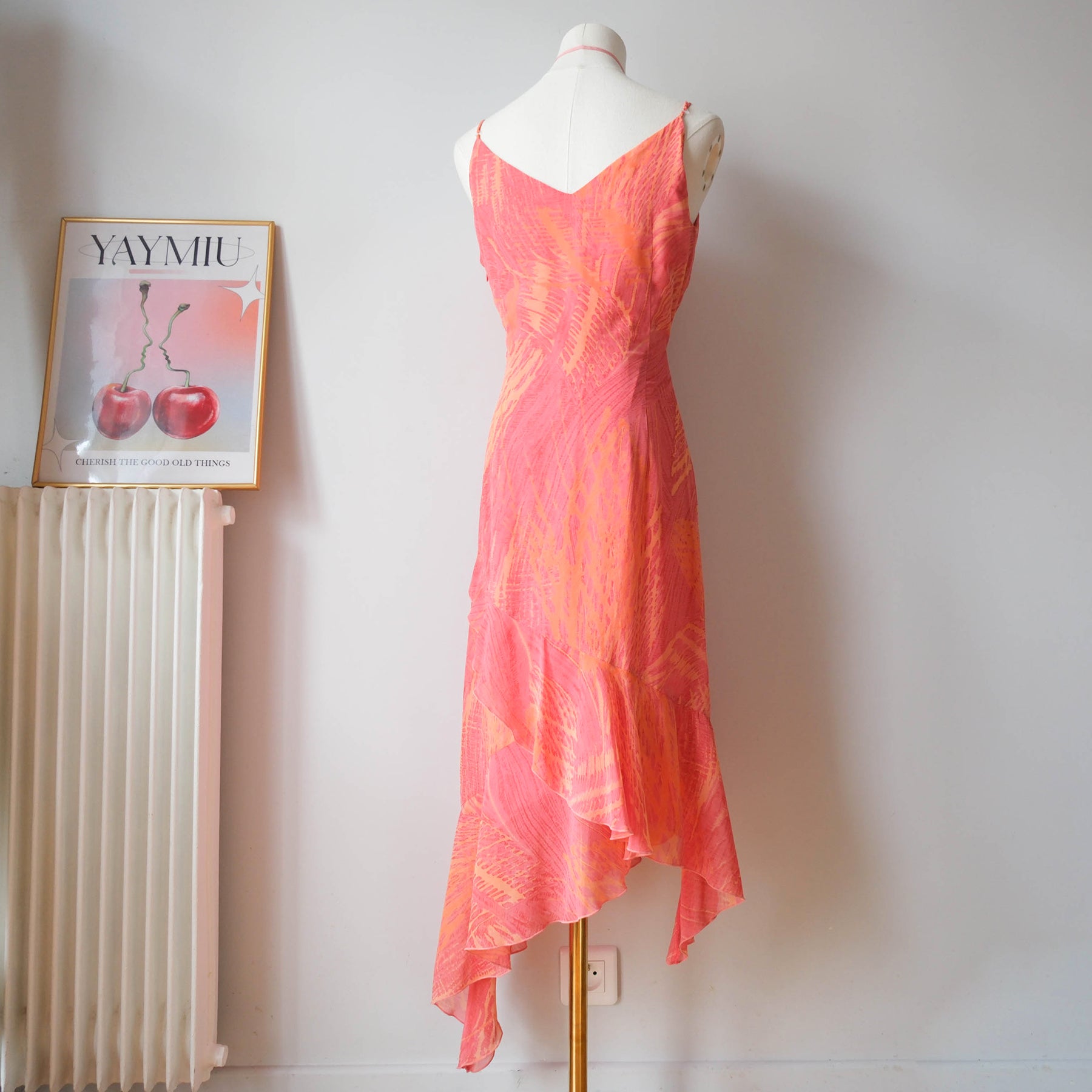ESPRIT Vintage Asymmetrical Ruffled Midi Dress