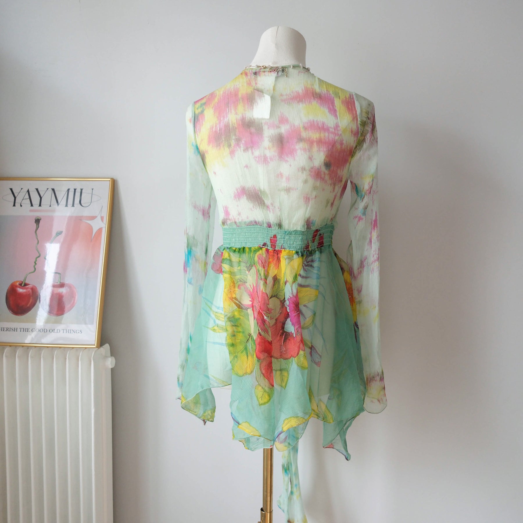 MORGAN Vintage Fairy Ethereal Embellished Sheer Blouse