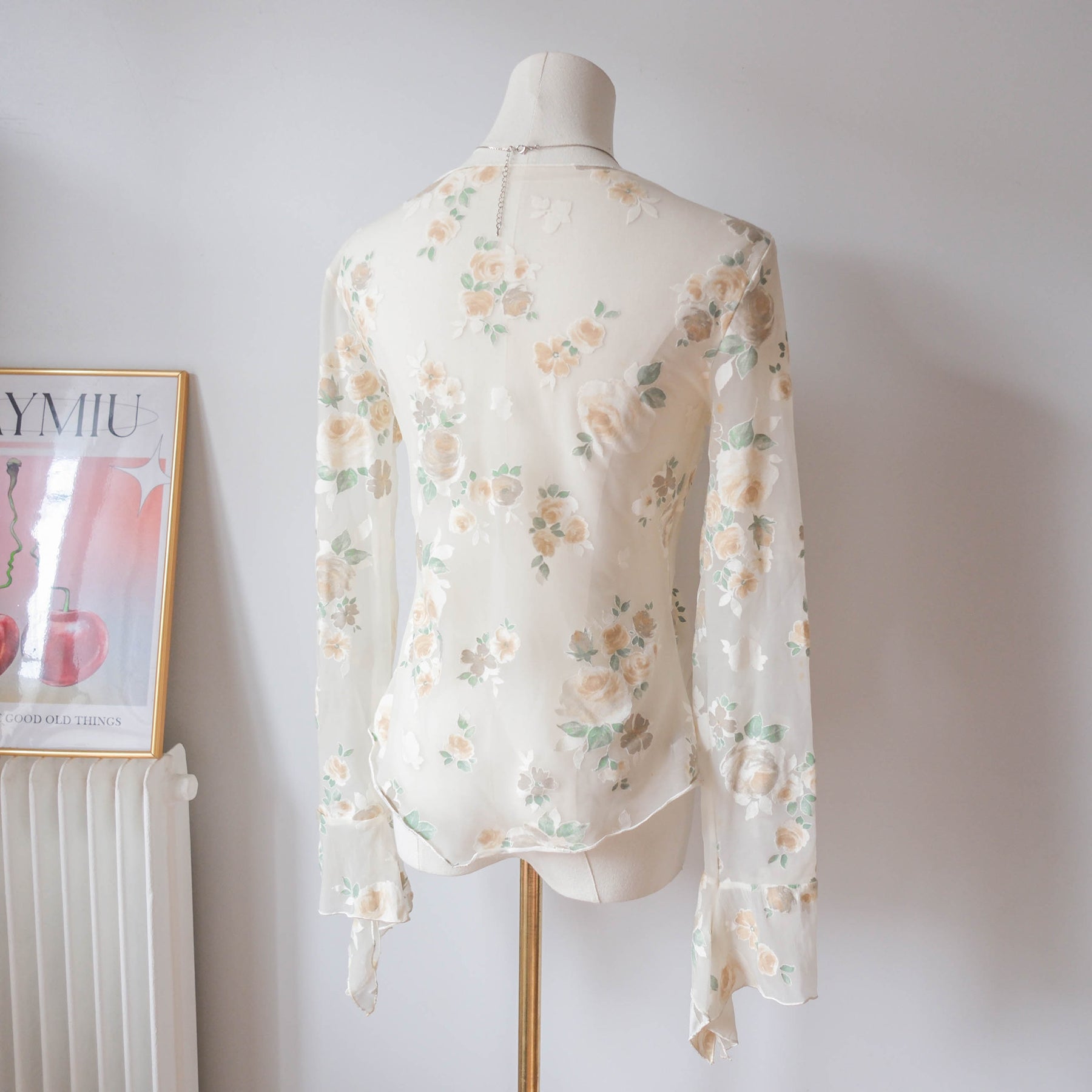 LA PERLA Vintage Italian Designer Floral Top