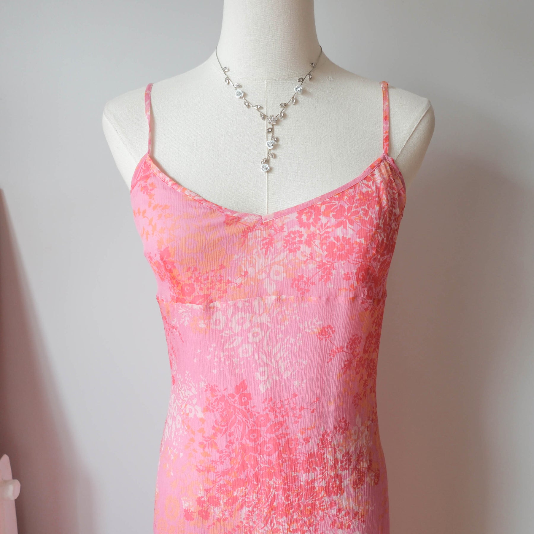 Vintage Silk Effortless Cami Midi Dress