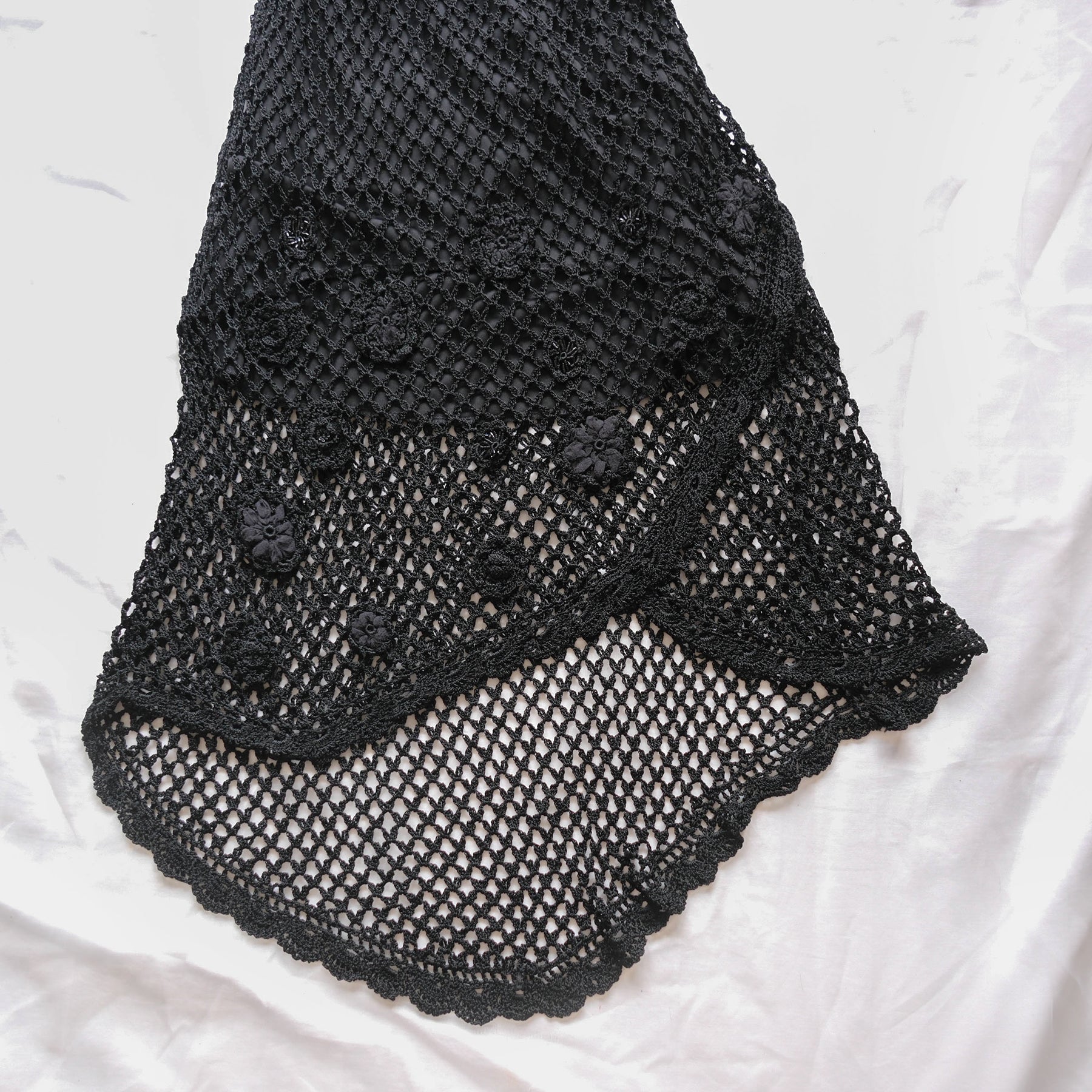 Vintage Elegant Asymmetrical Crochet Dress