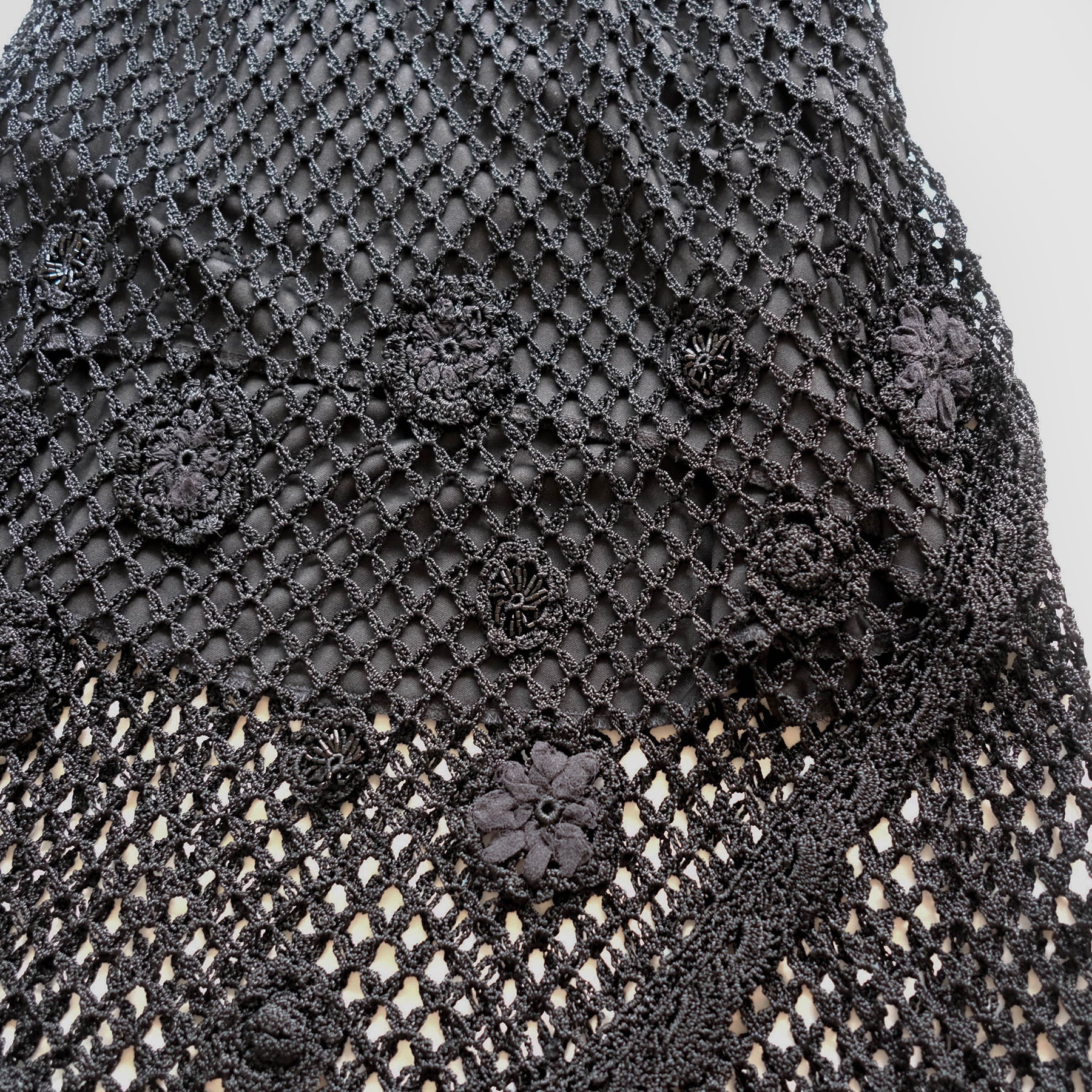Vintage Elegant Asymmetrical Crochet Dress