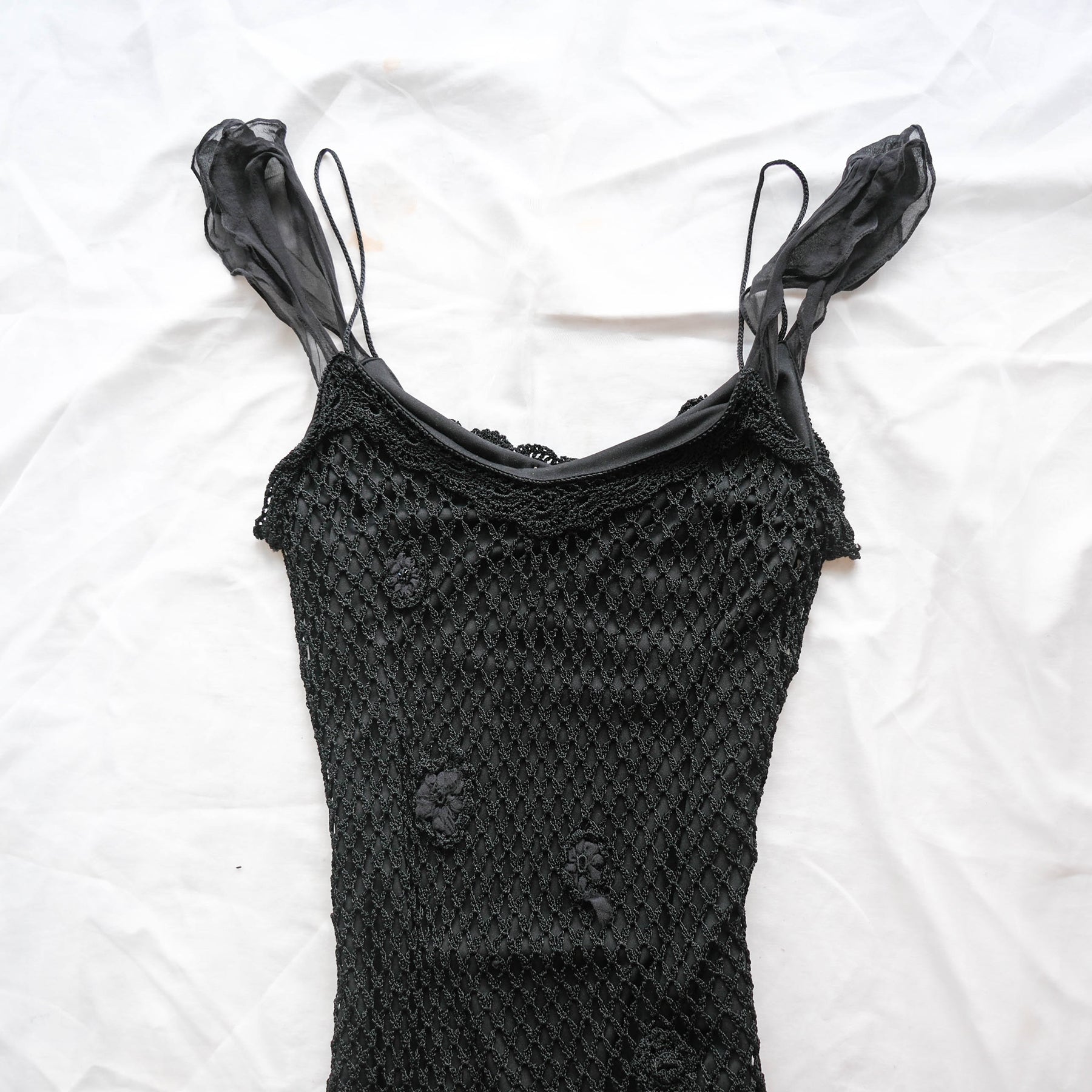 Vintage Elegant Asymmetrical Crochet Dress