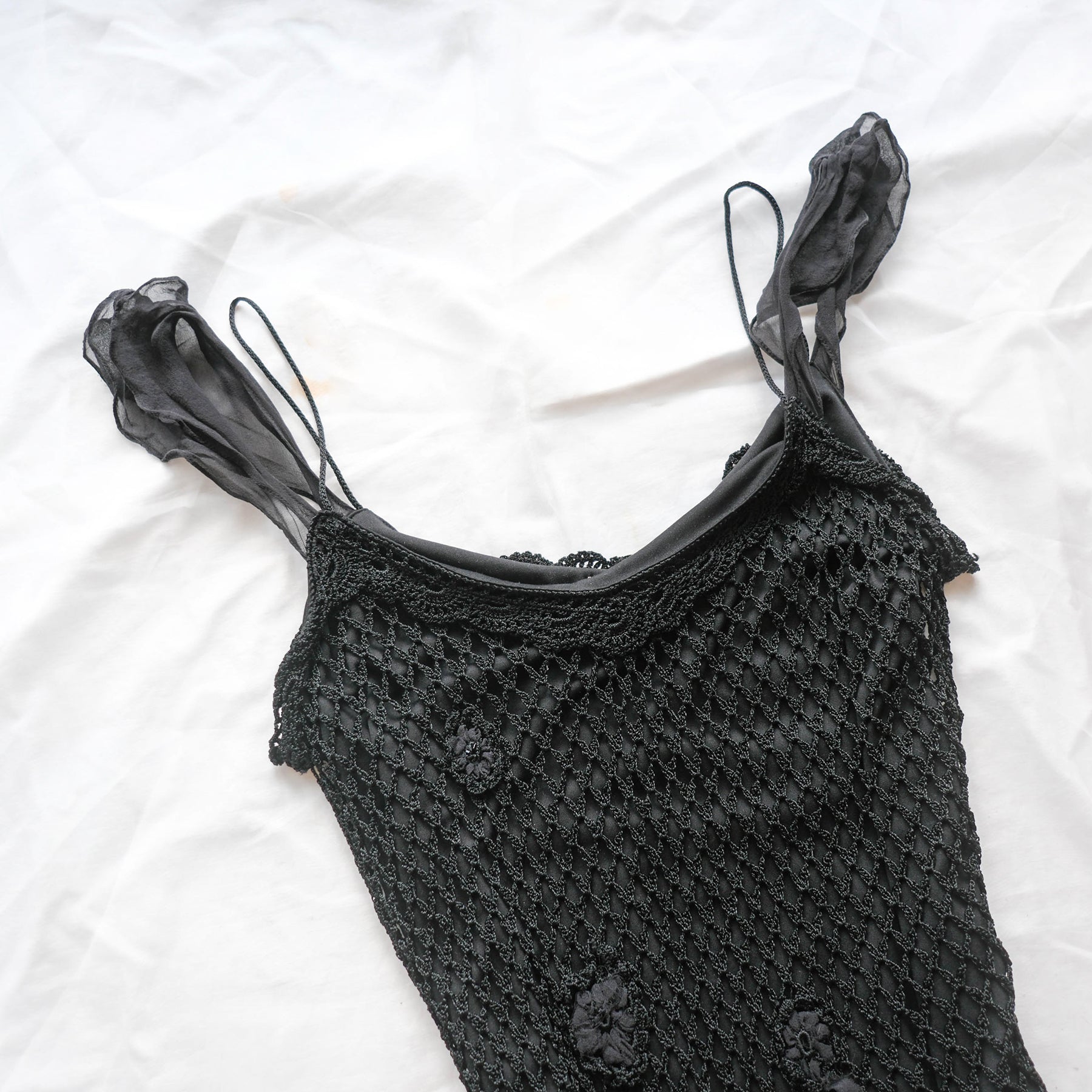 Vintage Elegant Asymmetrical Crochet Dress