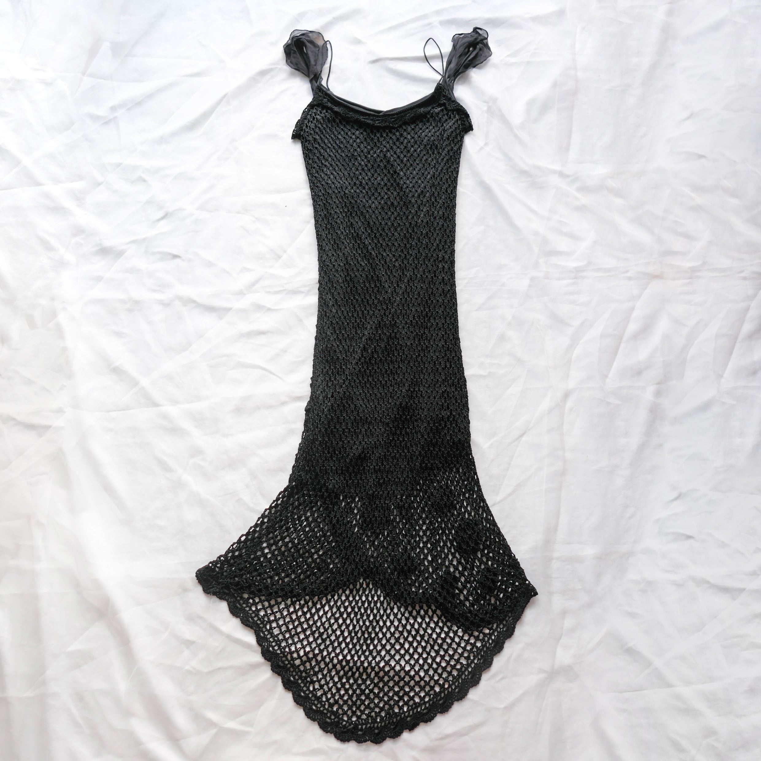 Vintage Elegant Asymmetrical Crochet Dress