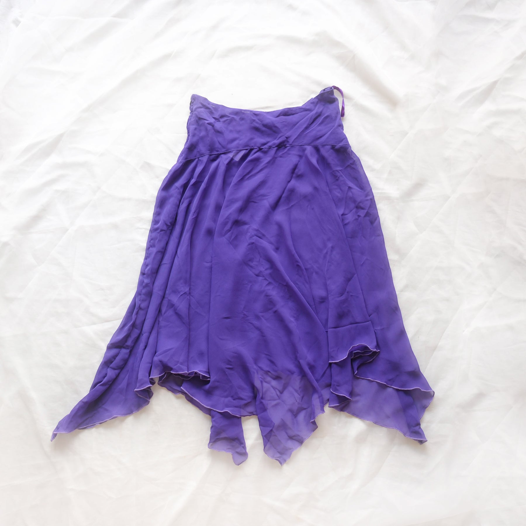 Vintage Pearl Asymmetrical Midi Skirt