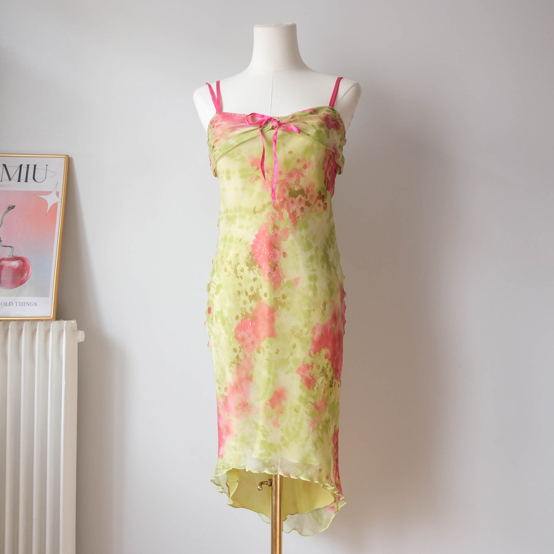 Vintage Romantic Elegant Slip on Slip Dress
