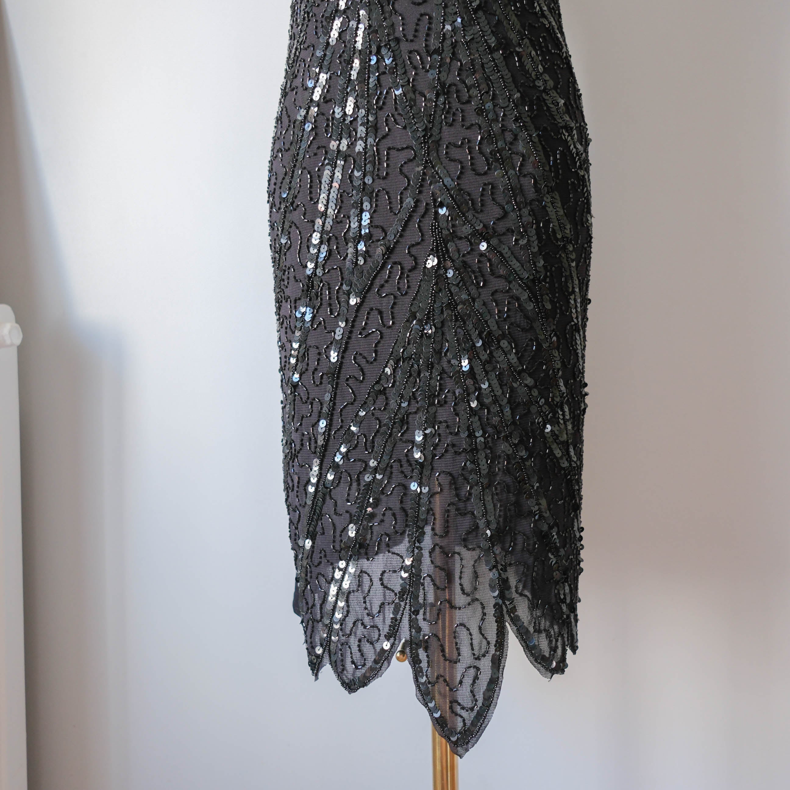 Vintage Party Beaded Mesh Dress