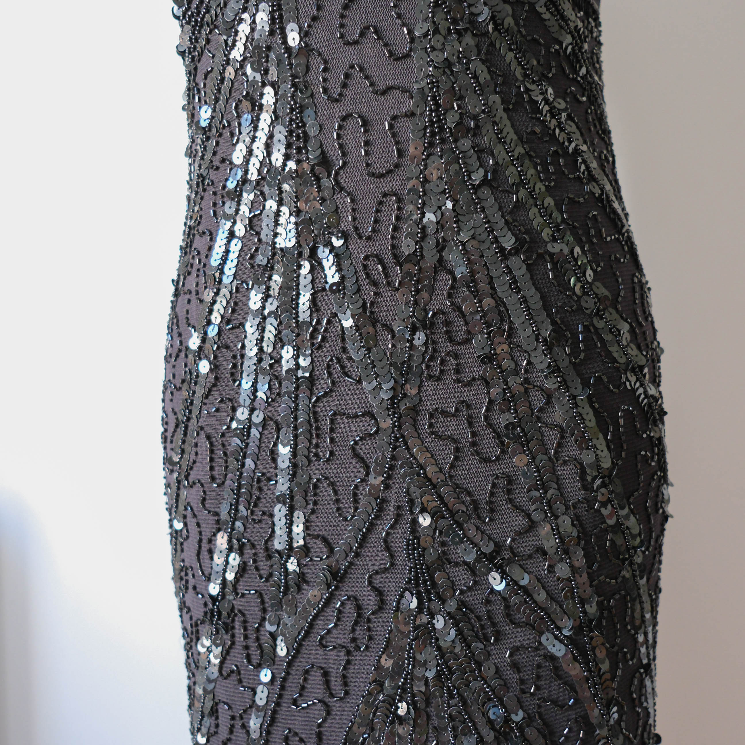 Vintage Party Beaded Mesh Dress