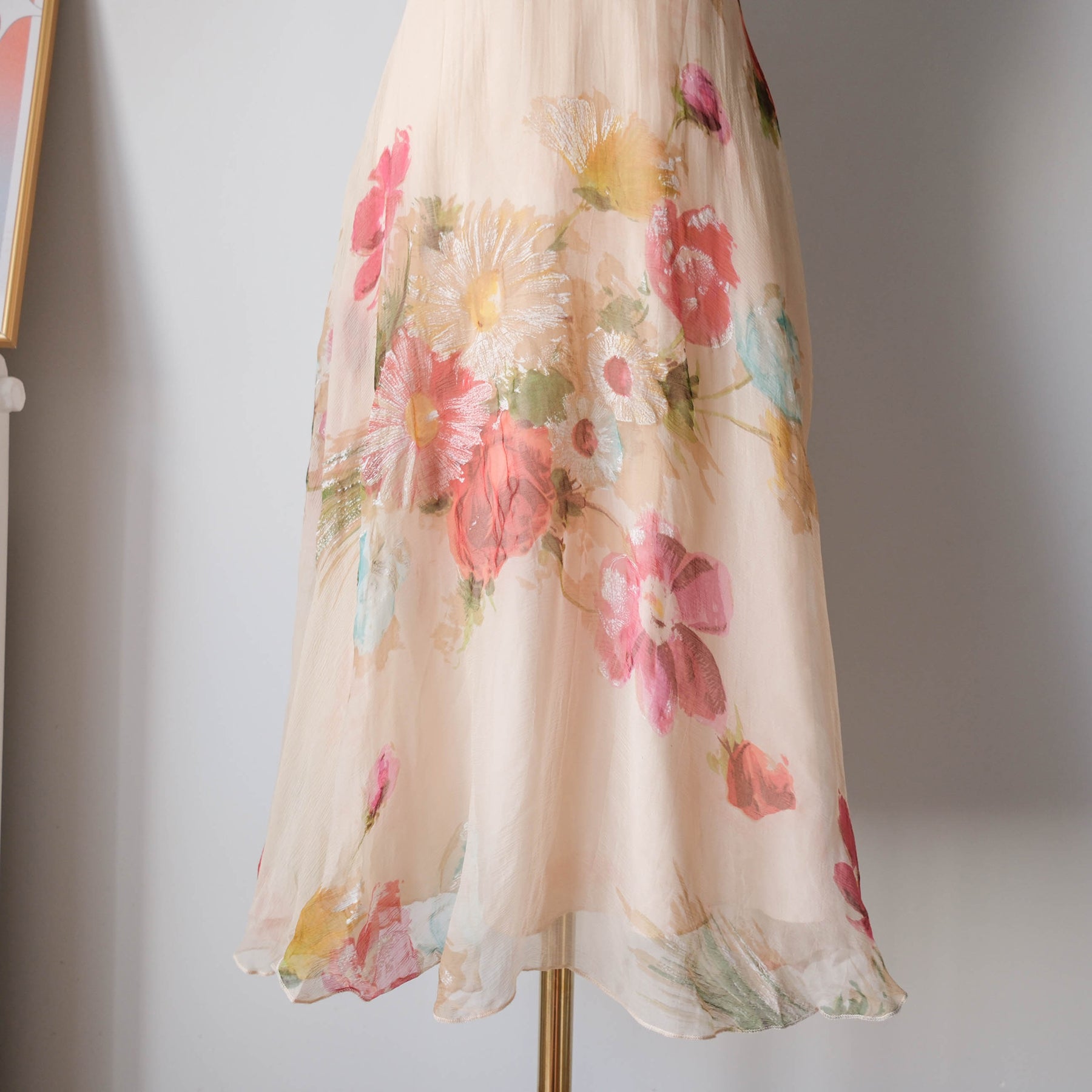 DERHY Vintage Beaded Floral Babydoll Dress – YayMiu