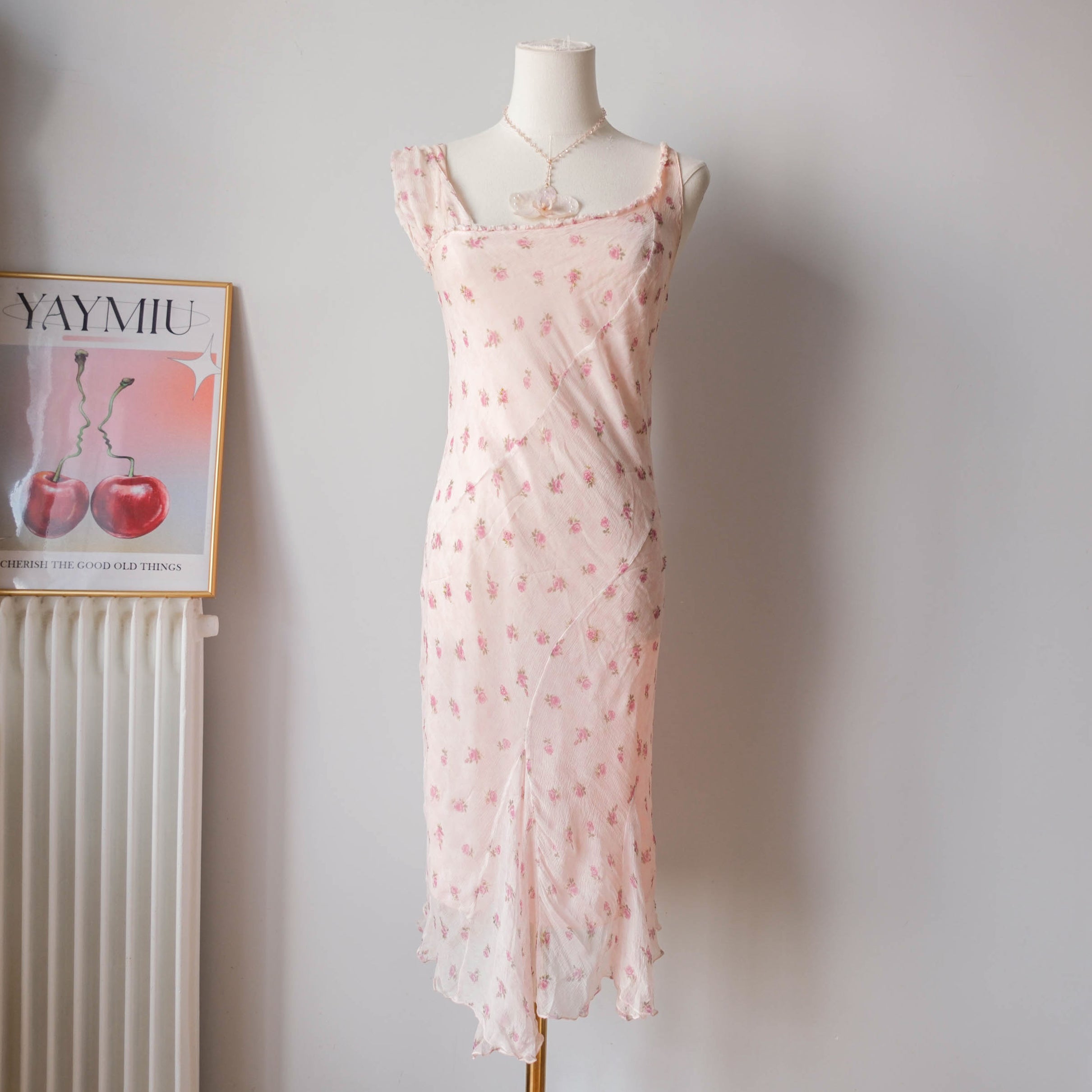 TWINSET Vintage Silk Floral Slip Dress