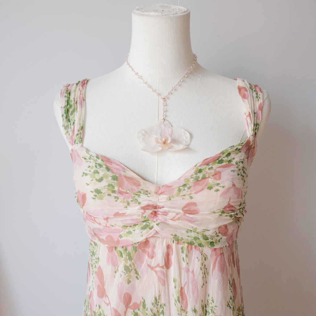TWINSET Vintage Floral Silk Babydoll Dress