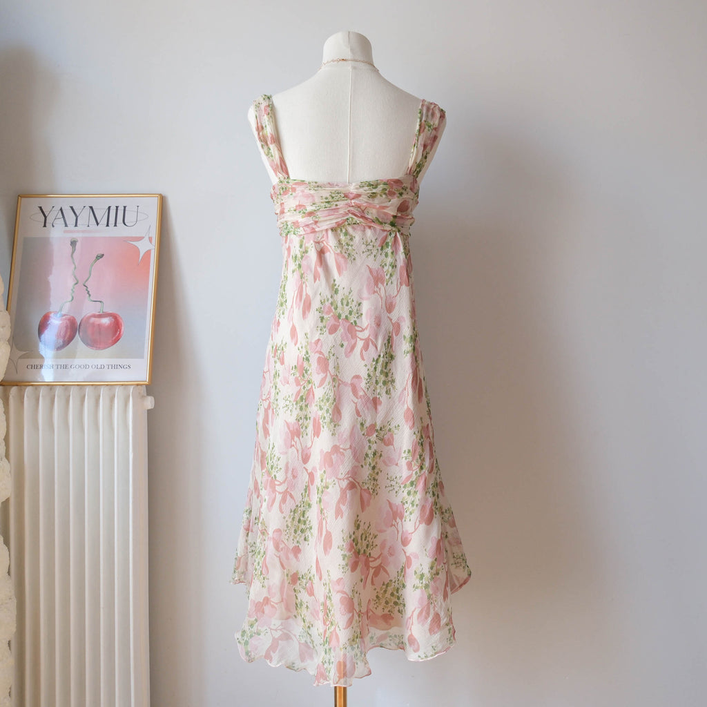 TWINSET Vintage Floral Silk Babydoll Dress