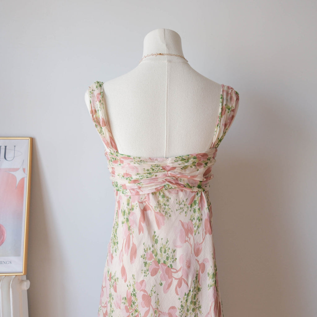 TWINSET Vintage Floral Silk Babydoll Dress