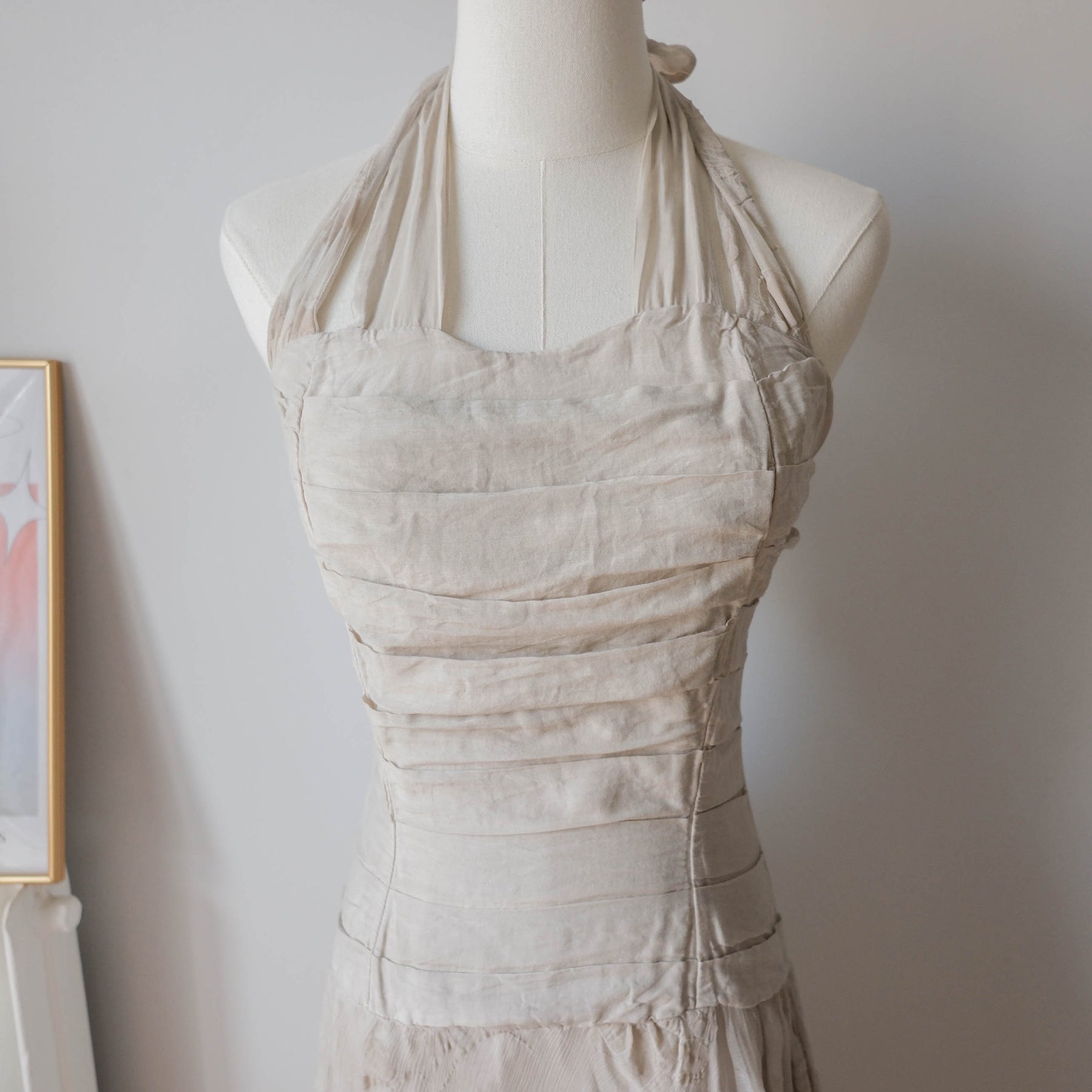 Vintage Whimsygoth Halter Midi Dress