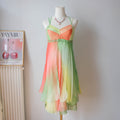 Vintage Silk Ombre Midi Dress