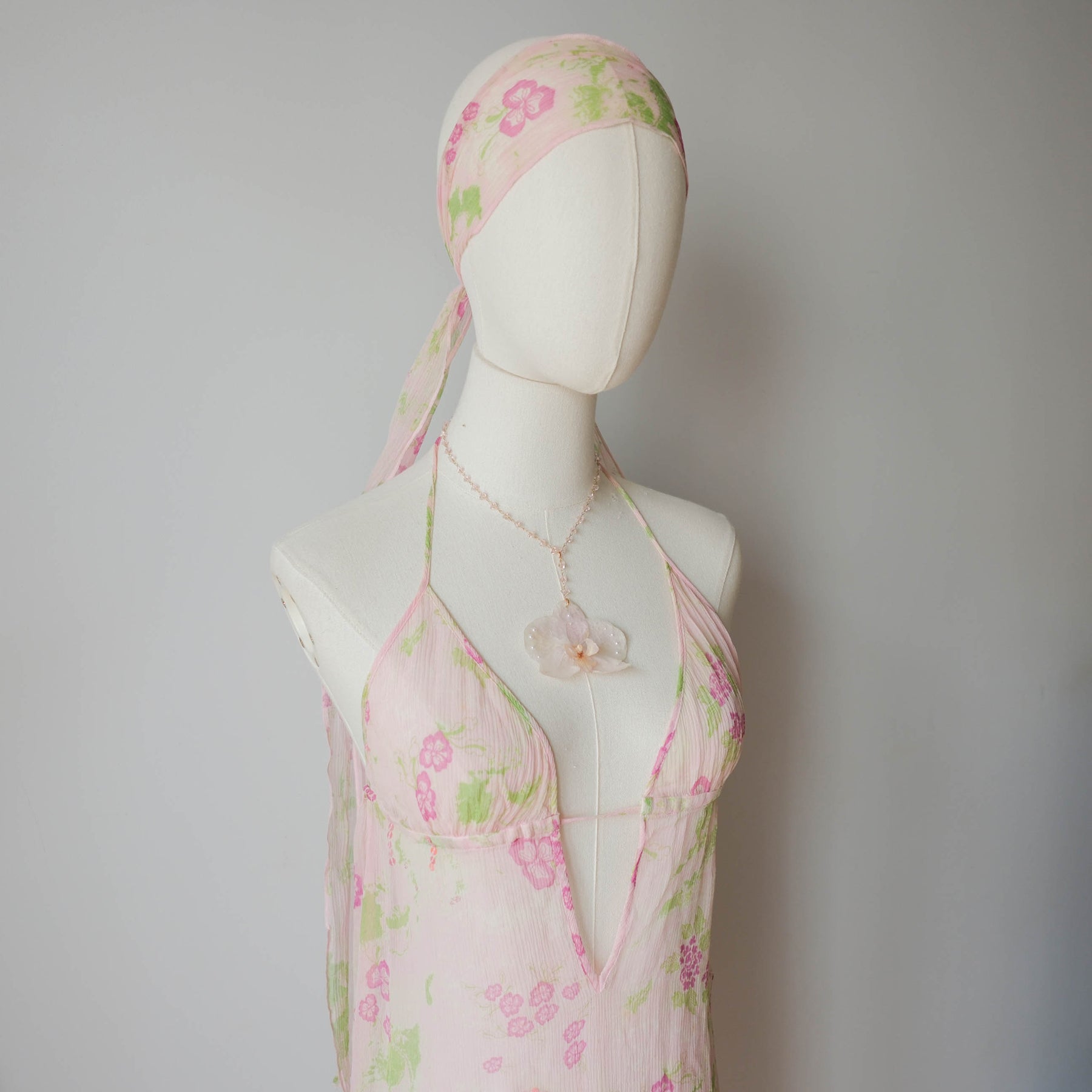 TRIUMPH Vintage Sequins Sheer Backless Maxi Dress